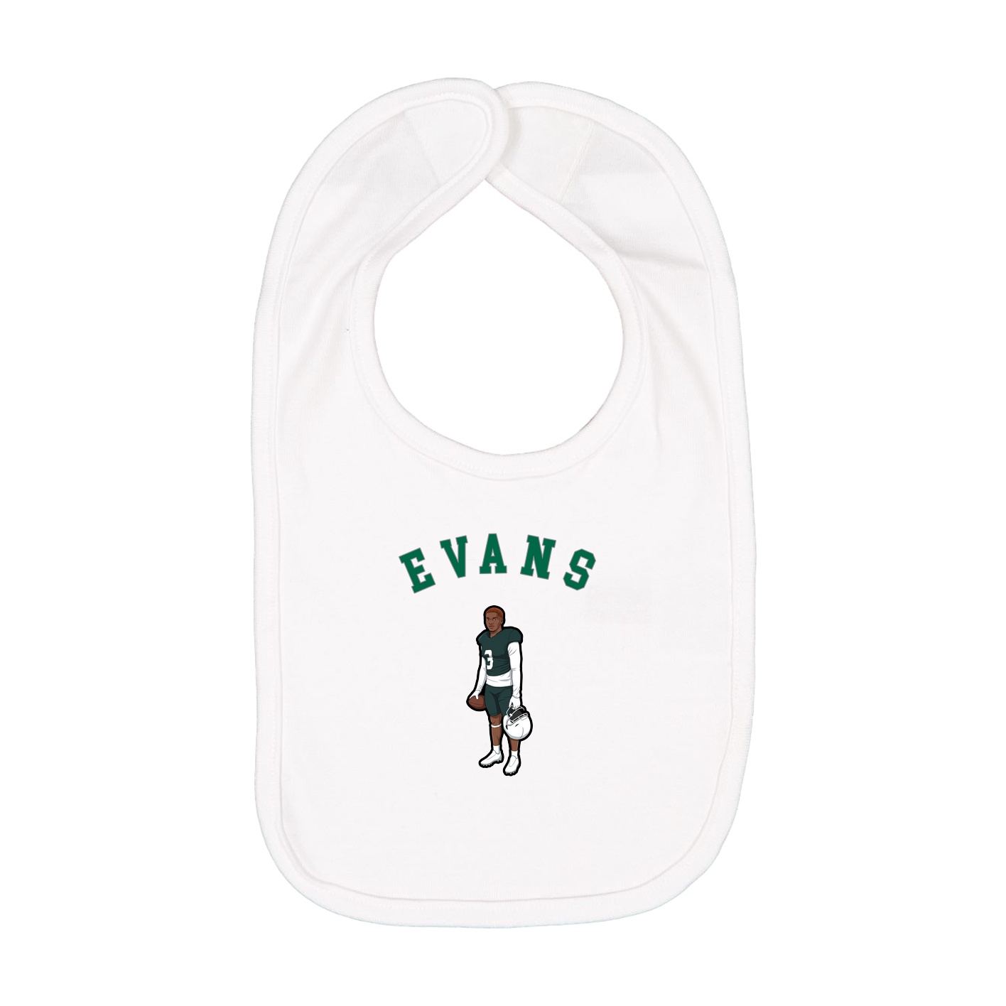 Infant Bib — Shirsey Arch in White