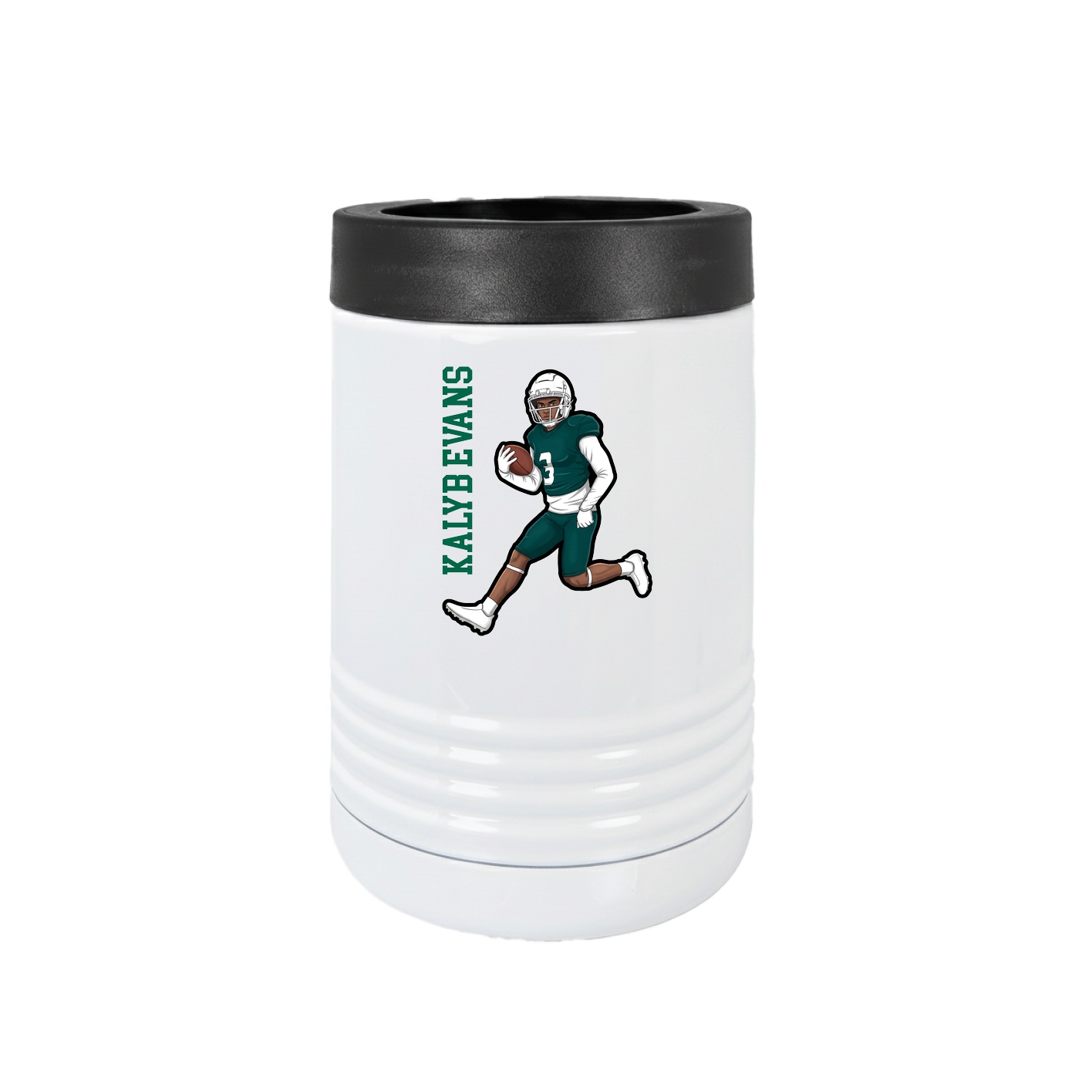 Beverage Holder — Name Vertical in White