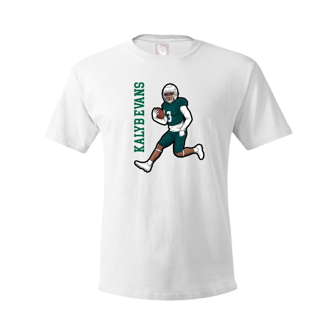 Tee — Name Vertical in White