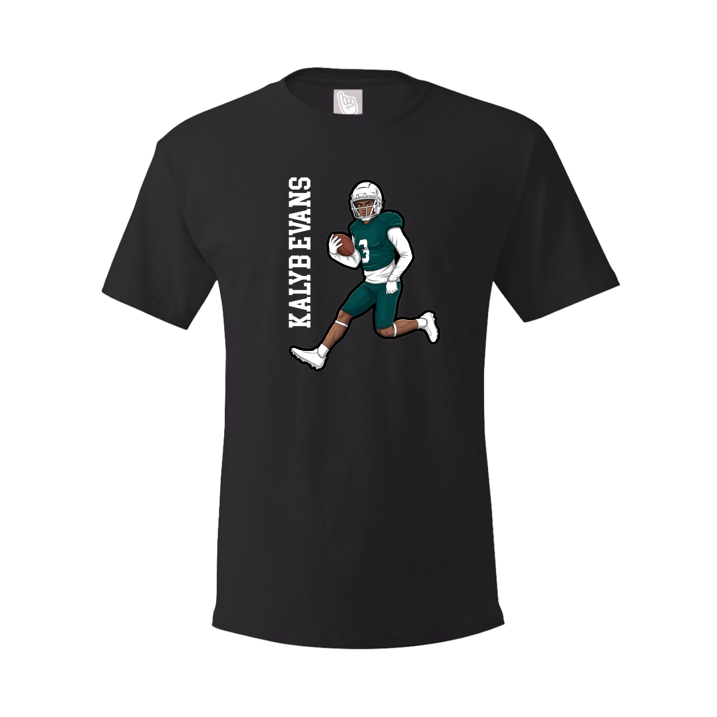Youth Tee — Name Vertical in Black