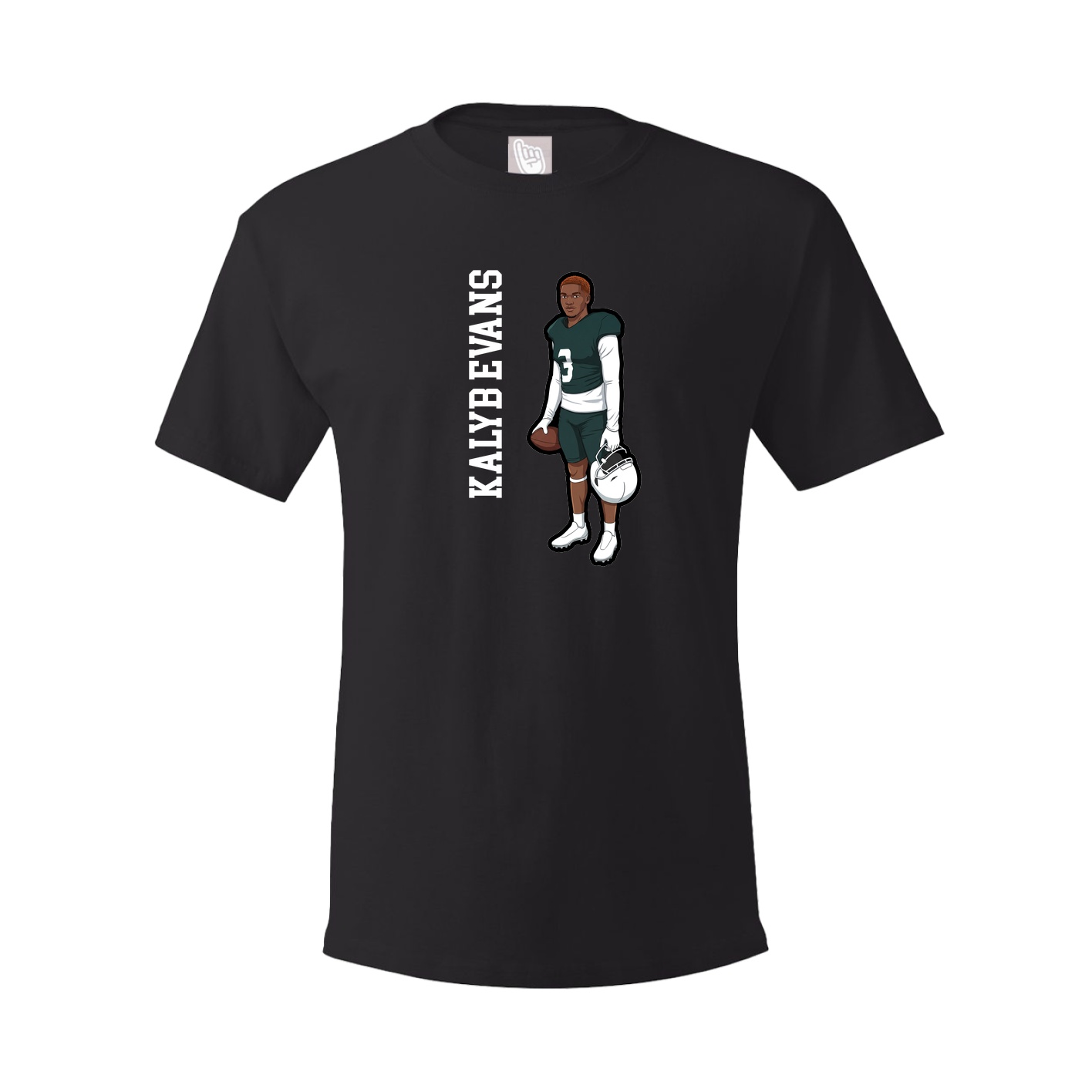 Youth Tee — Name Vertical in Black