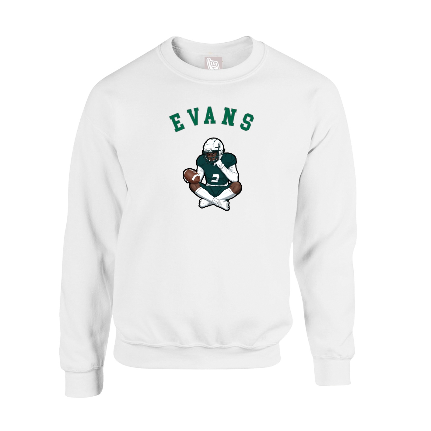 Fleece Crew — Shirsey Arch in White