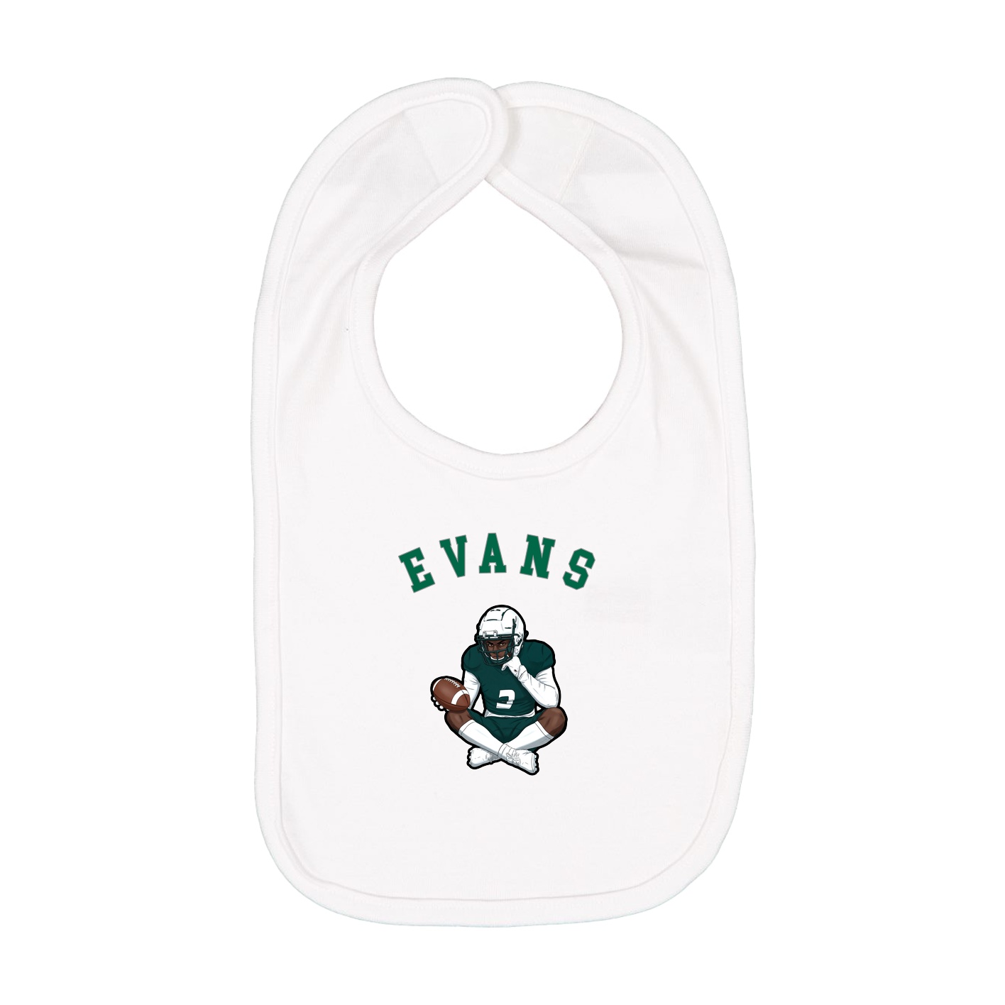 Infant Bib — Shirsey Arch in White