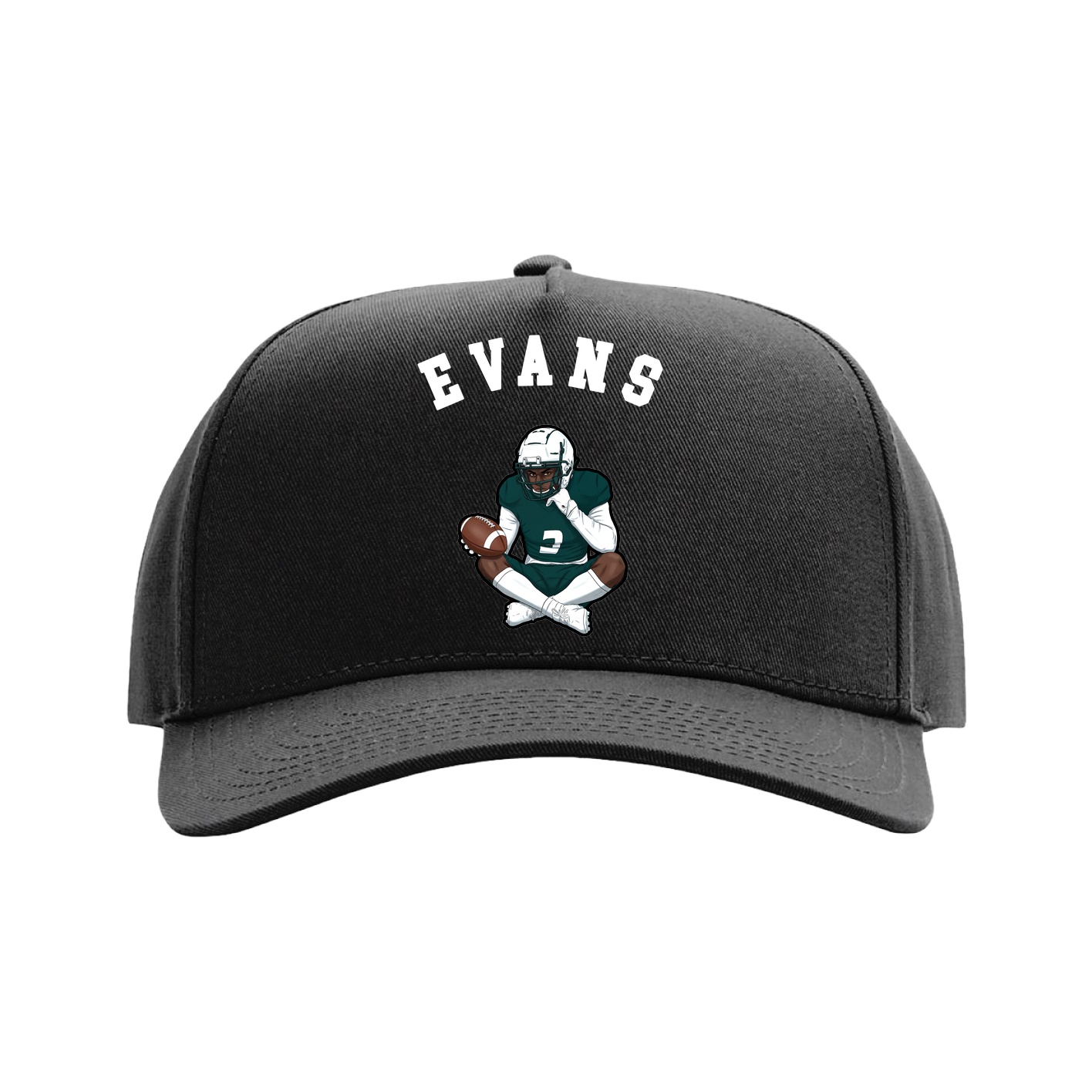 Full Fabric Five-Panel Champ Cap — Shirsey Arch in Black