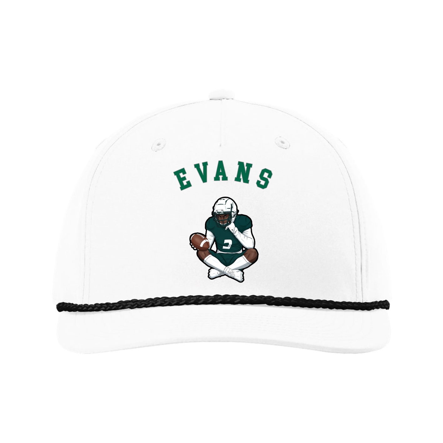 Five-Panel Classic Rope Cap — Shirsey Arch in White