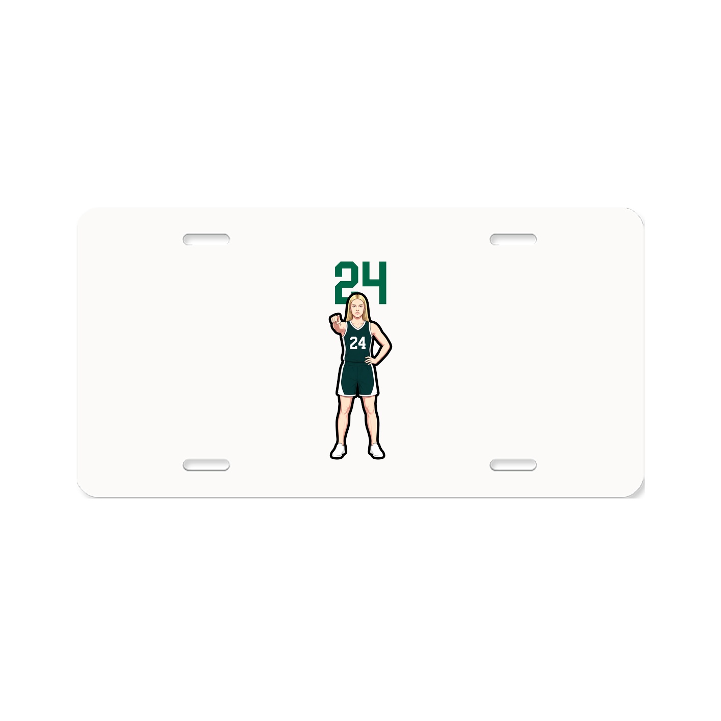 License Plate — Number Top in Classic
