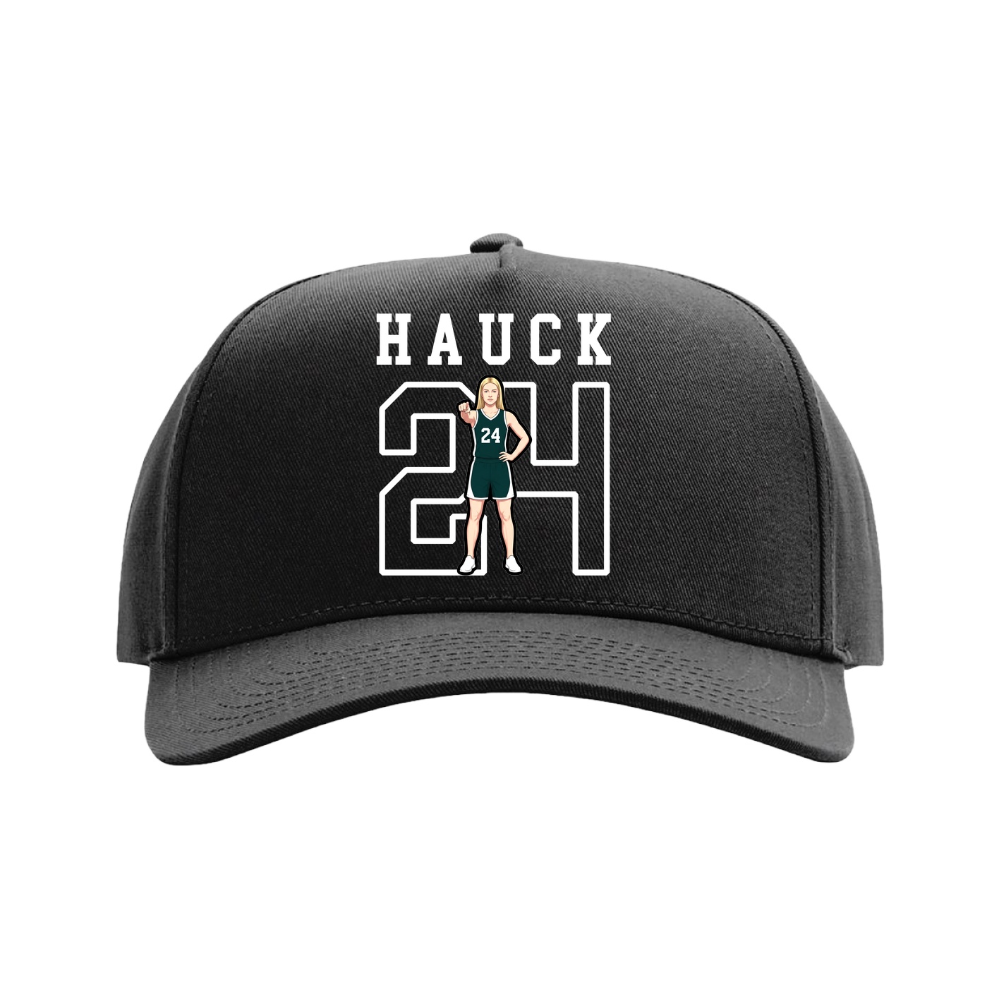 Full Fabric Five-Panel Champ Cap — Shirsey in Black