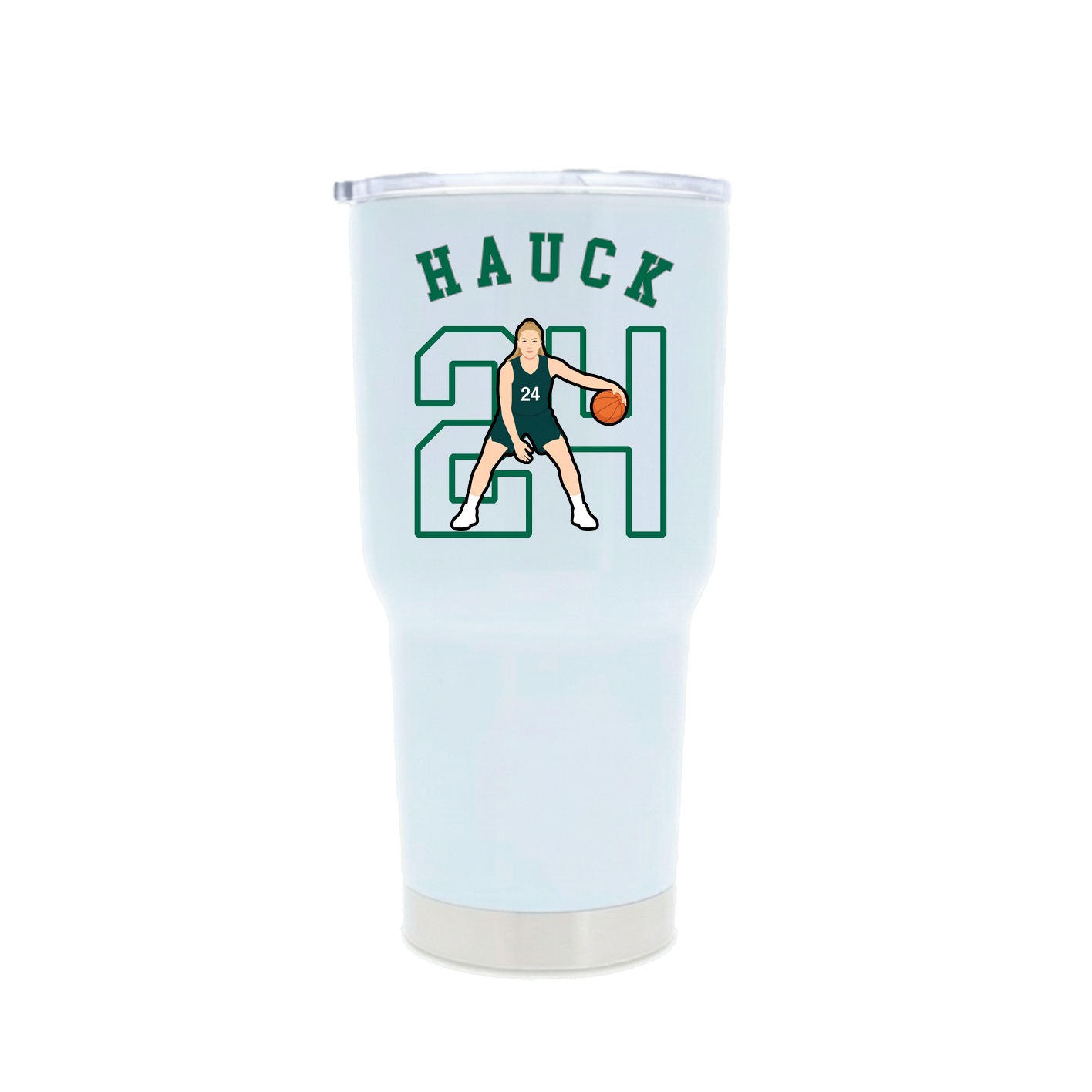 30oz Stainless Steel Tumbler — Shirsey Arch in White