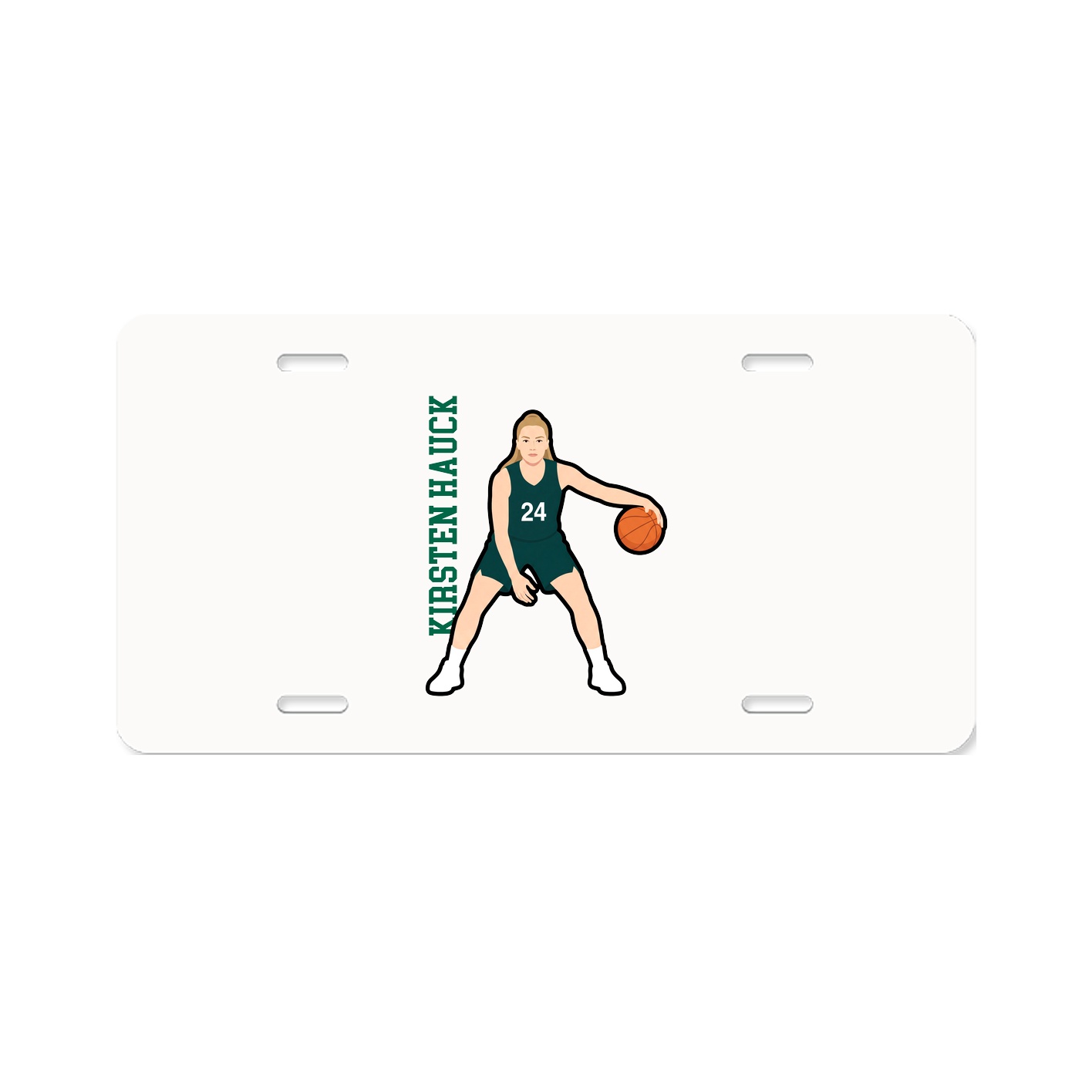 License Plate — Name Vertical in Classic