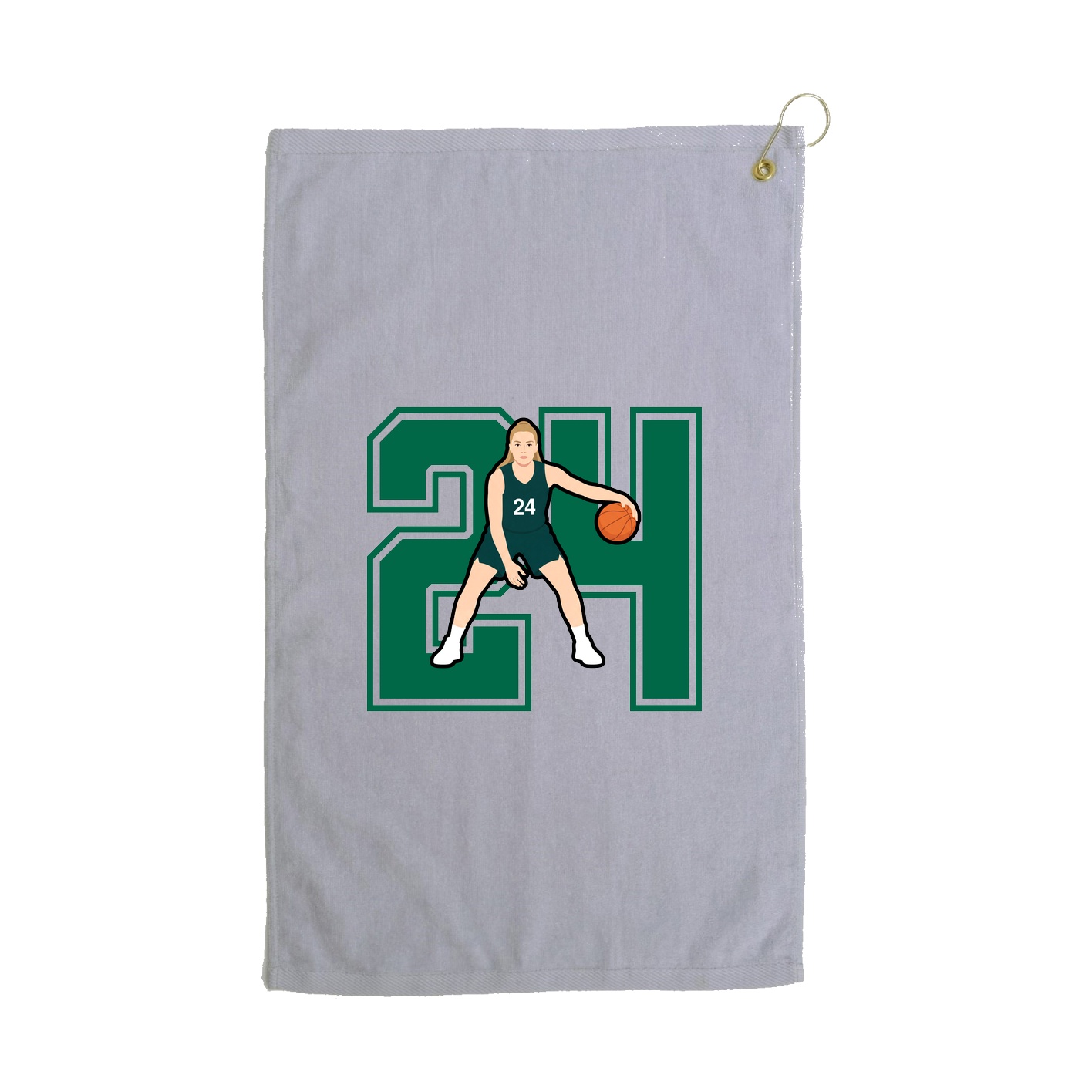 Golf Towel — Number in Grey