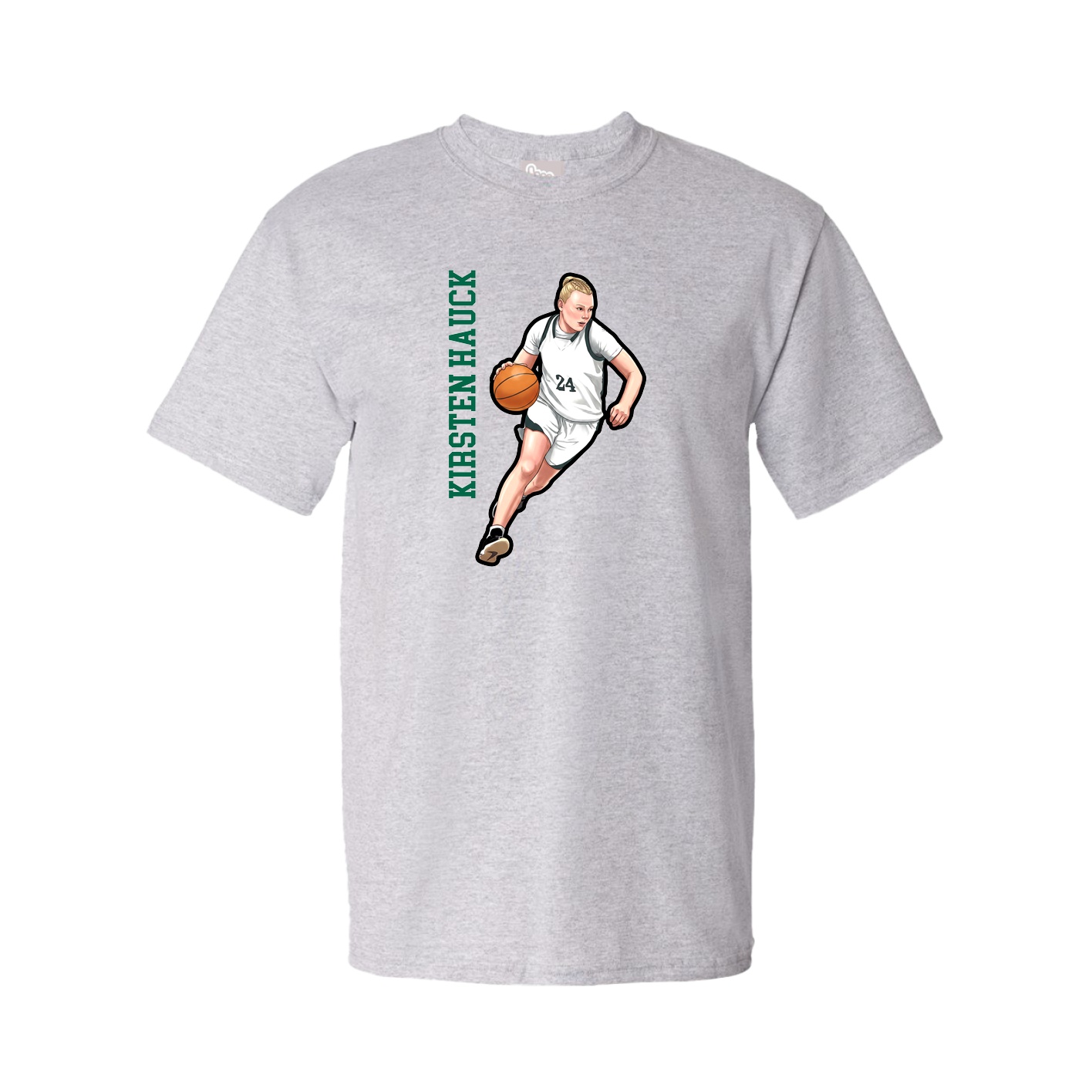 Tee — Name Vertical in Grey