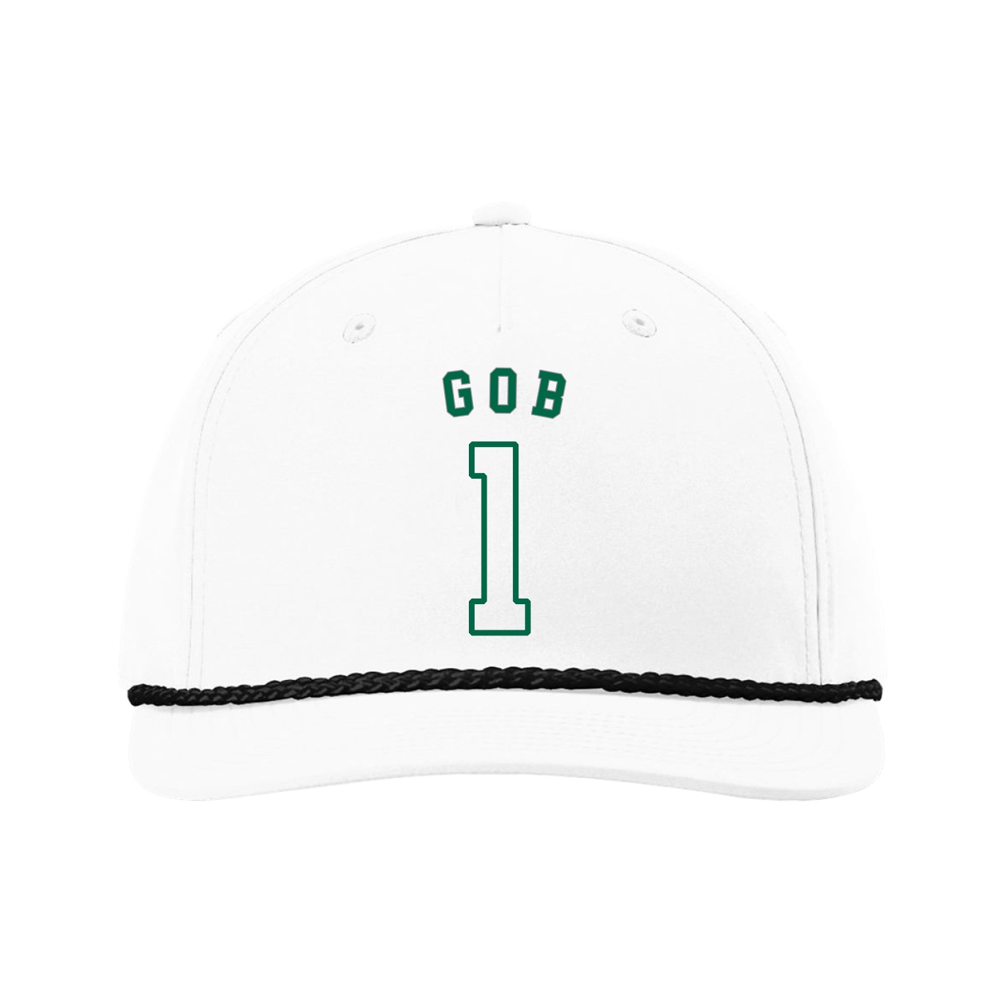 Five-Panel Classic Rope Cap — Shirsey Arch in White