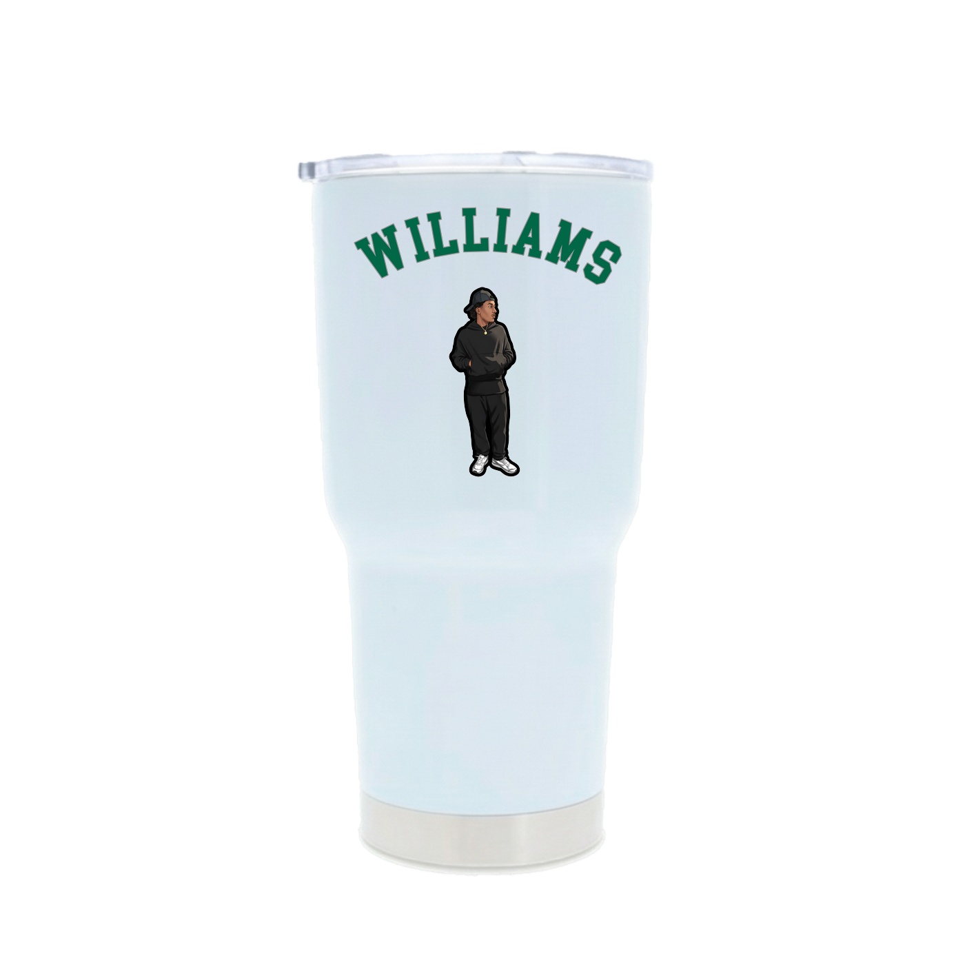 30oz Stainless Steel Tumbler — Shirsey Arch in White