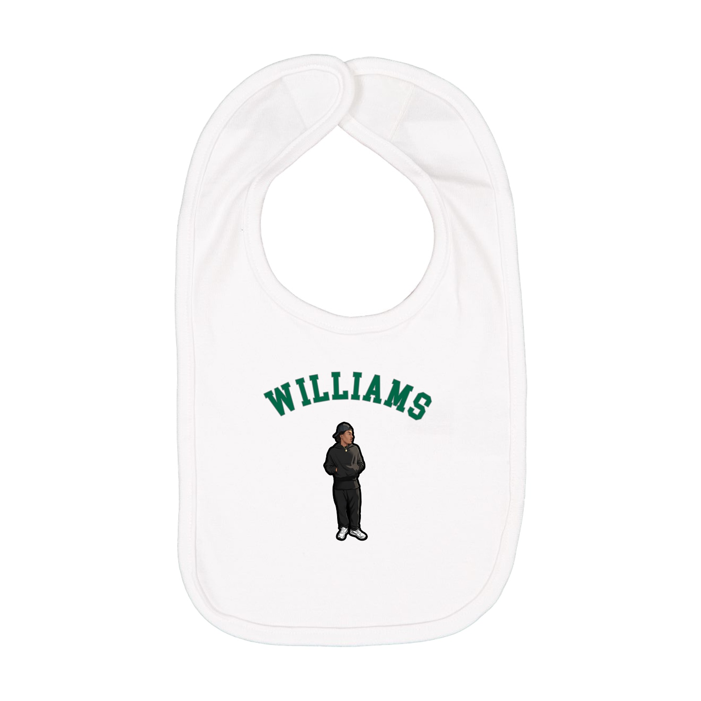 Infant Bib — Shirsey Arch in White