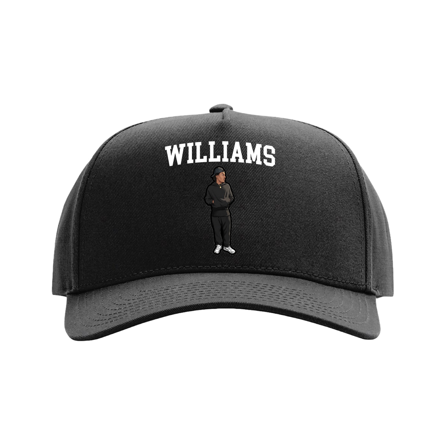 Full Fabric Five-Panel Champ Cap — Shirsey in Black