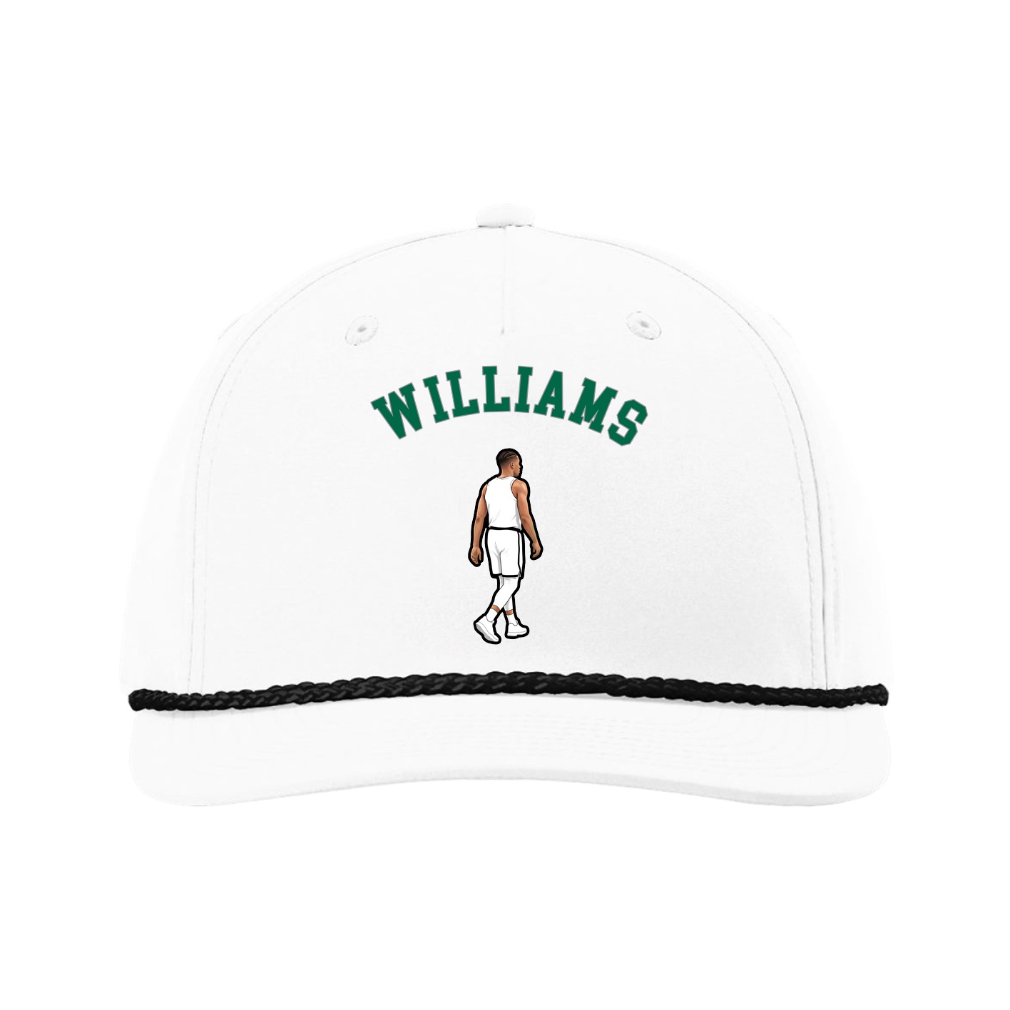 Five-Panel Classic Rope Cap — Shirsey Arch in White