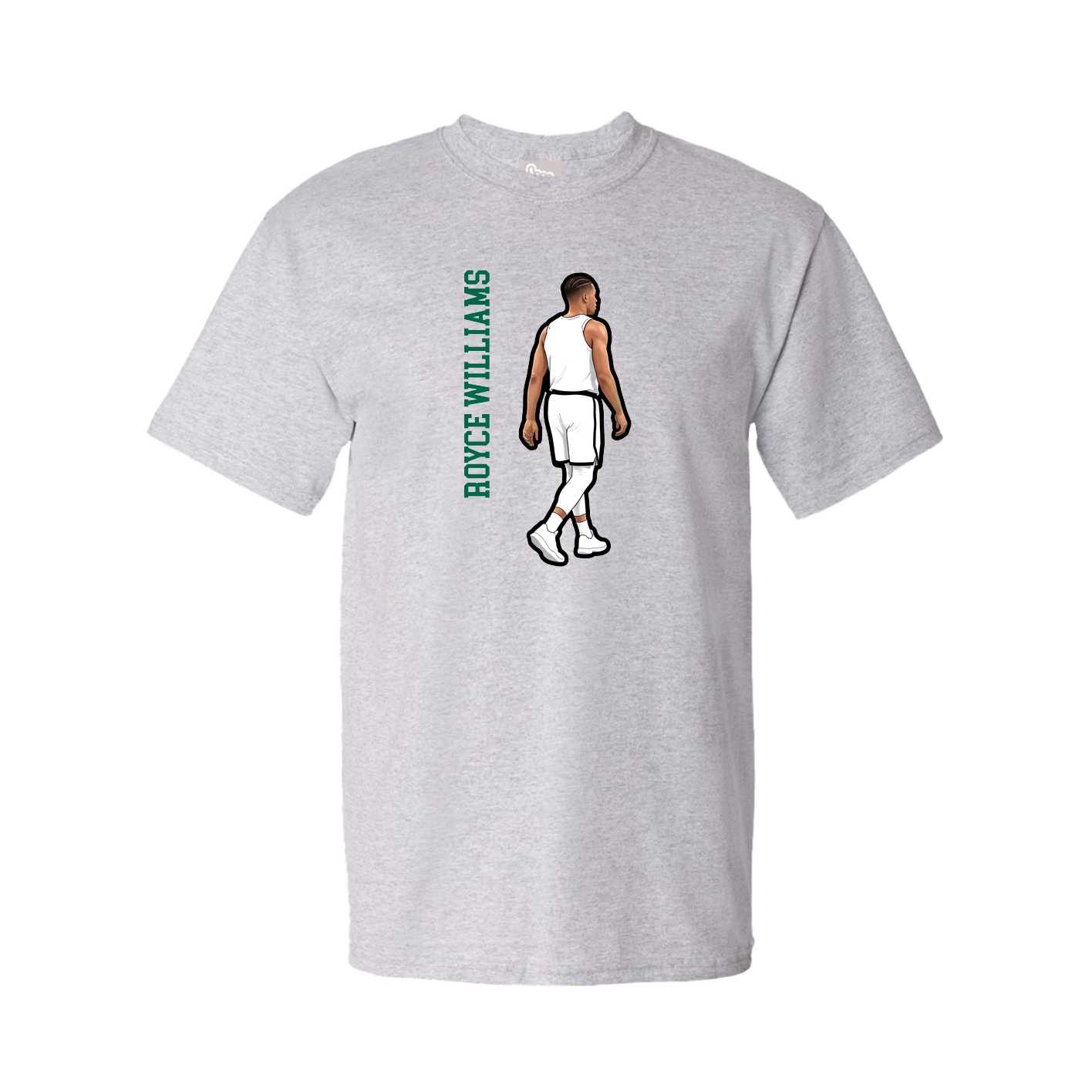 Youth Tee — Name Vertical in Grey