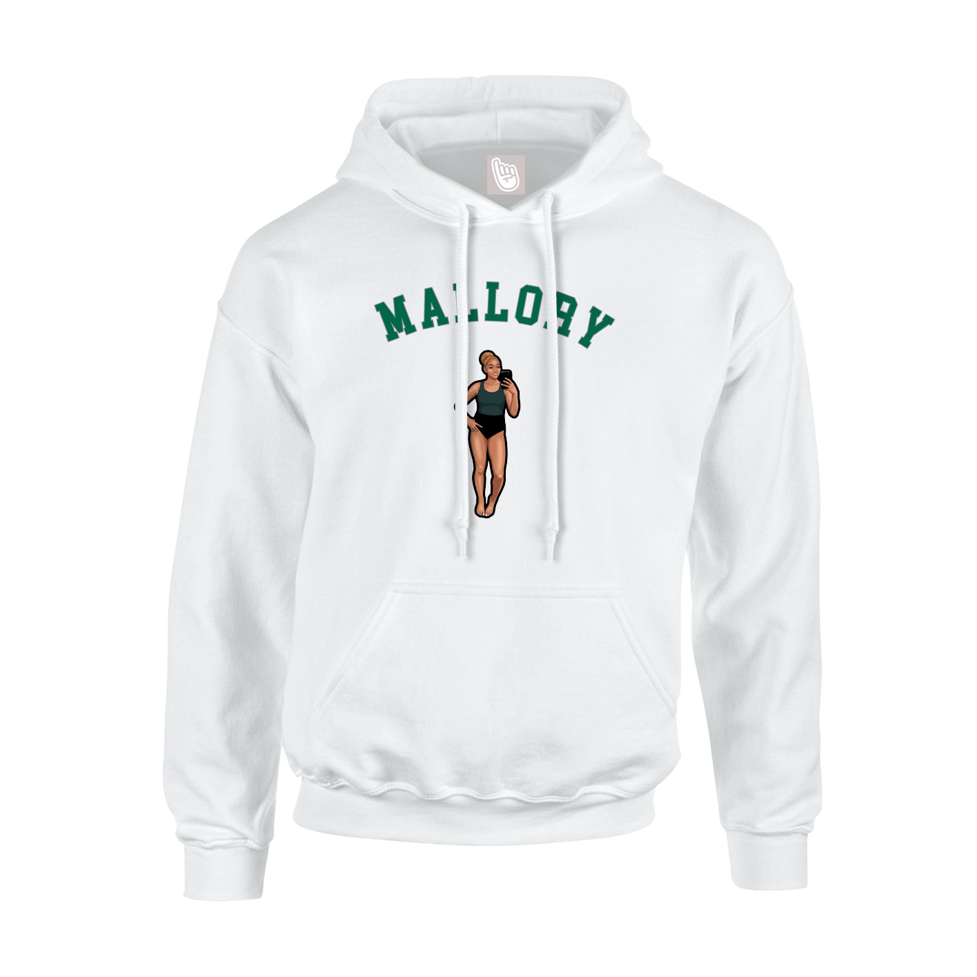 Youth Hoodie — Shirsey Arch in White