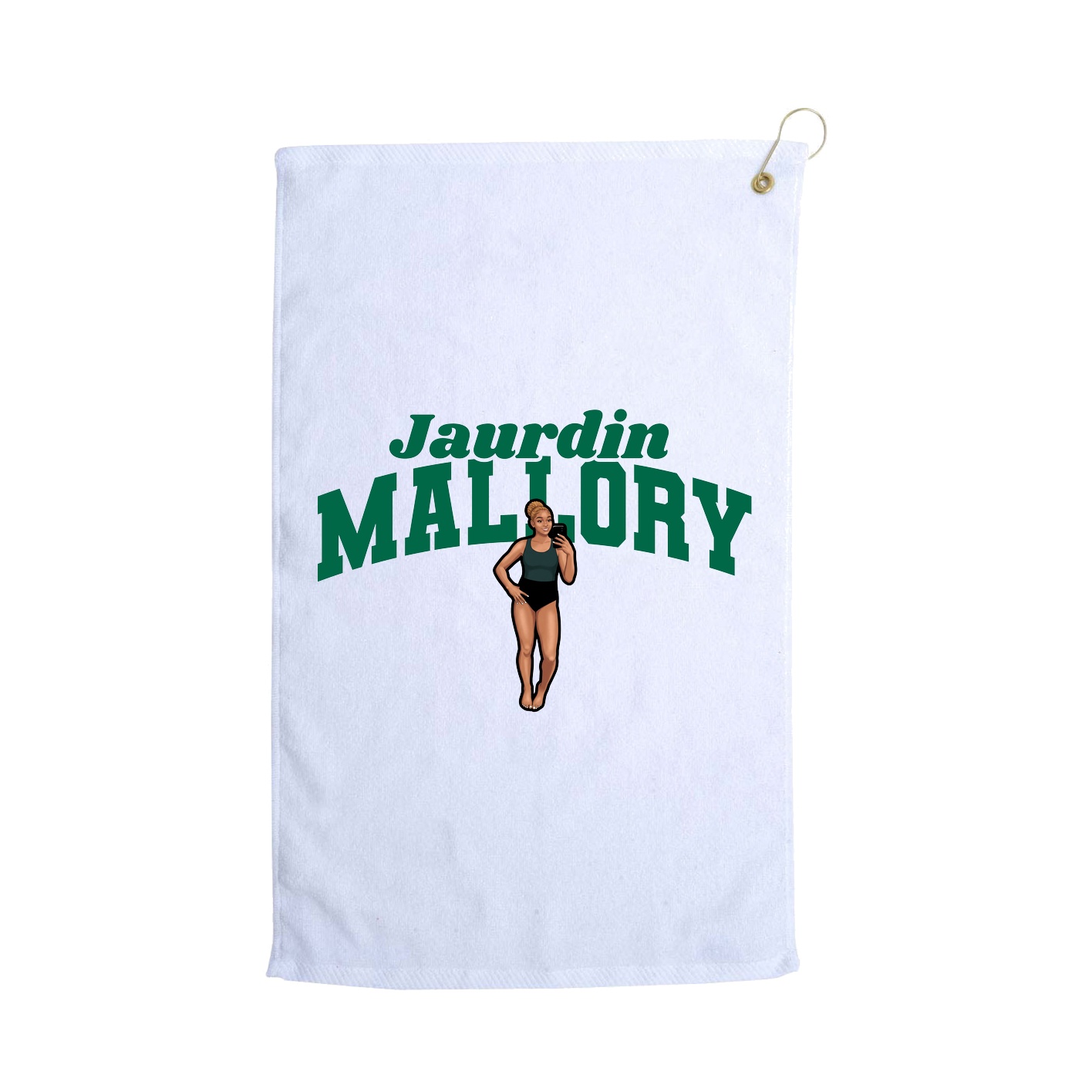 Golf Towel — Signature Arch in White