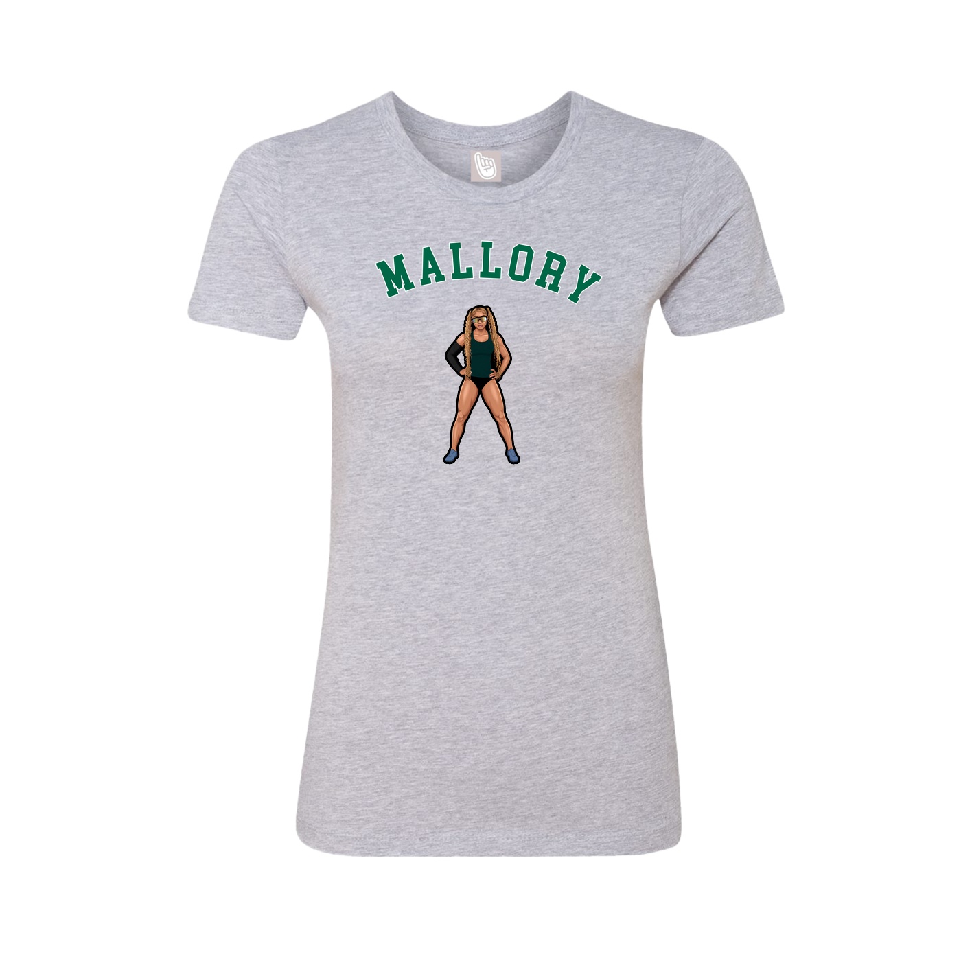 Fitted Women's Tee — Shirsey Arch in Grey