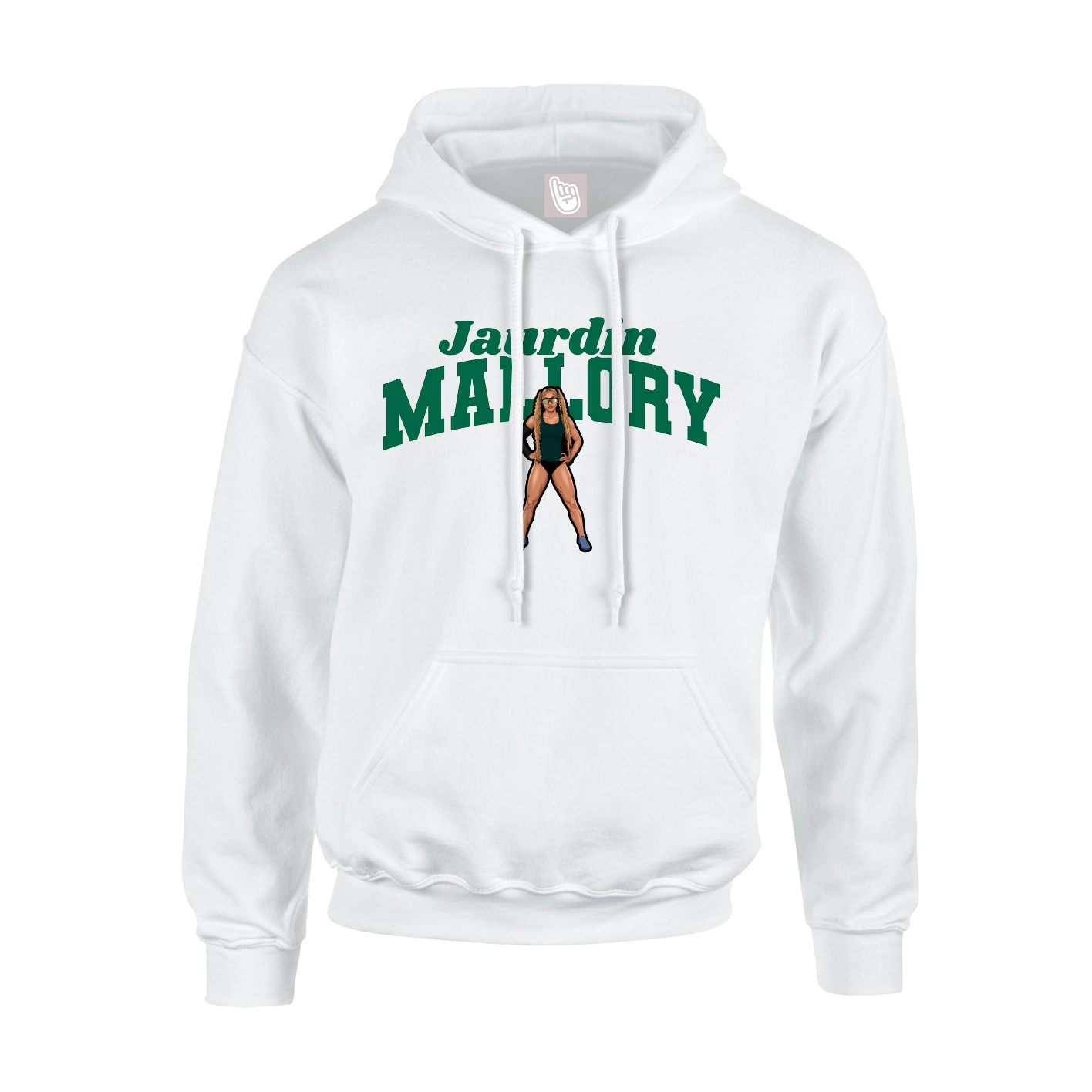 Youth Hoodie — Signature Arch in White