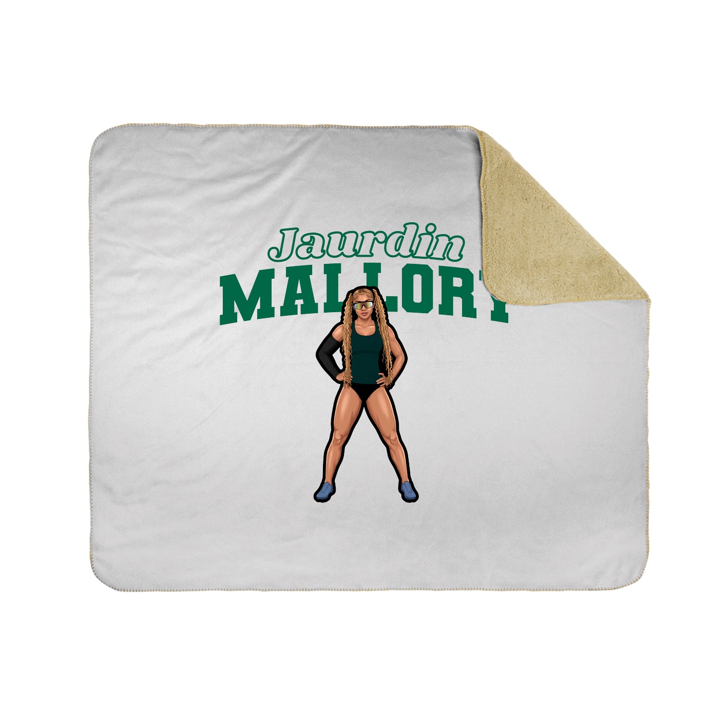 Throw Blanket — Name Arch in White