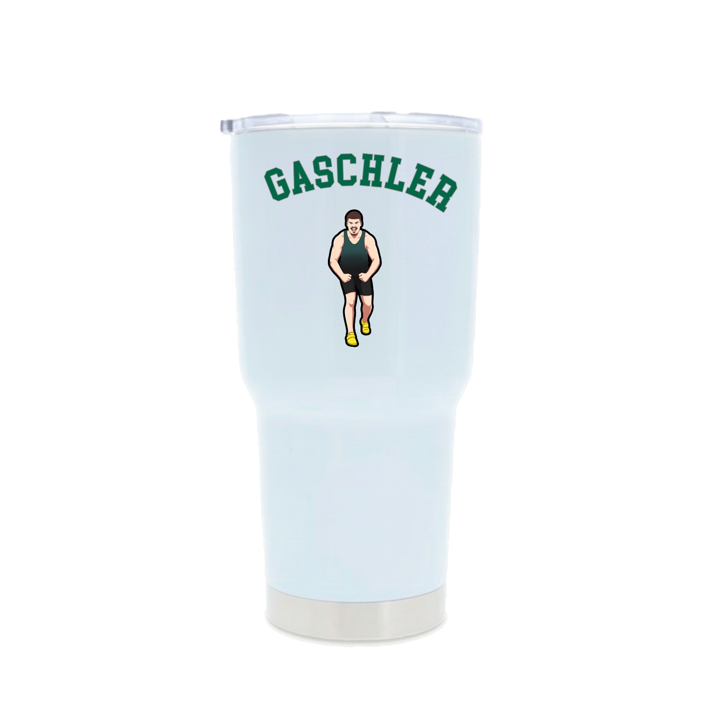 30oz Stainless Steel Tumbler — Shirsey Arch in White