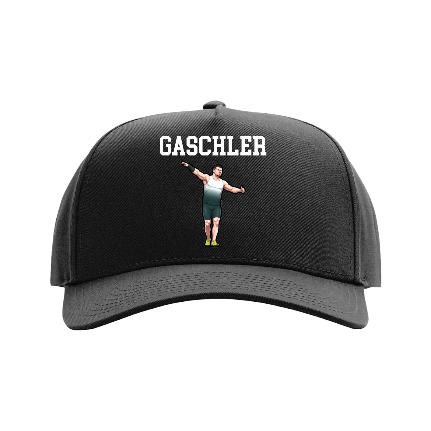Full Fabric Five-Panel Champ Cap — Shirsey in Black