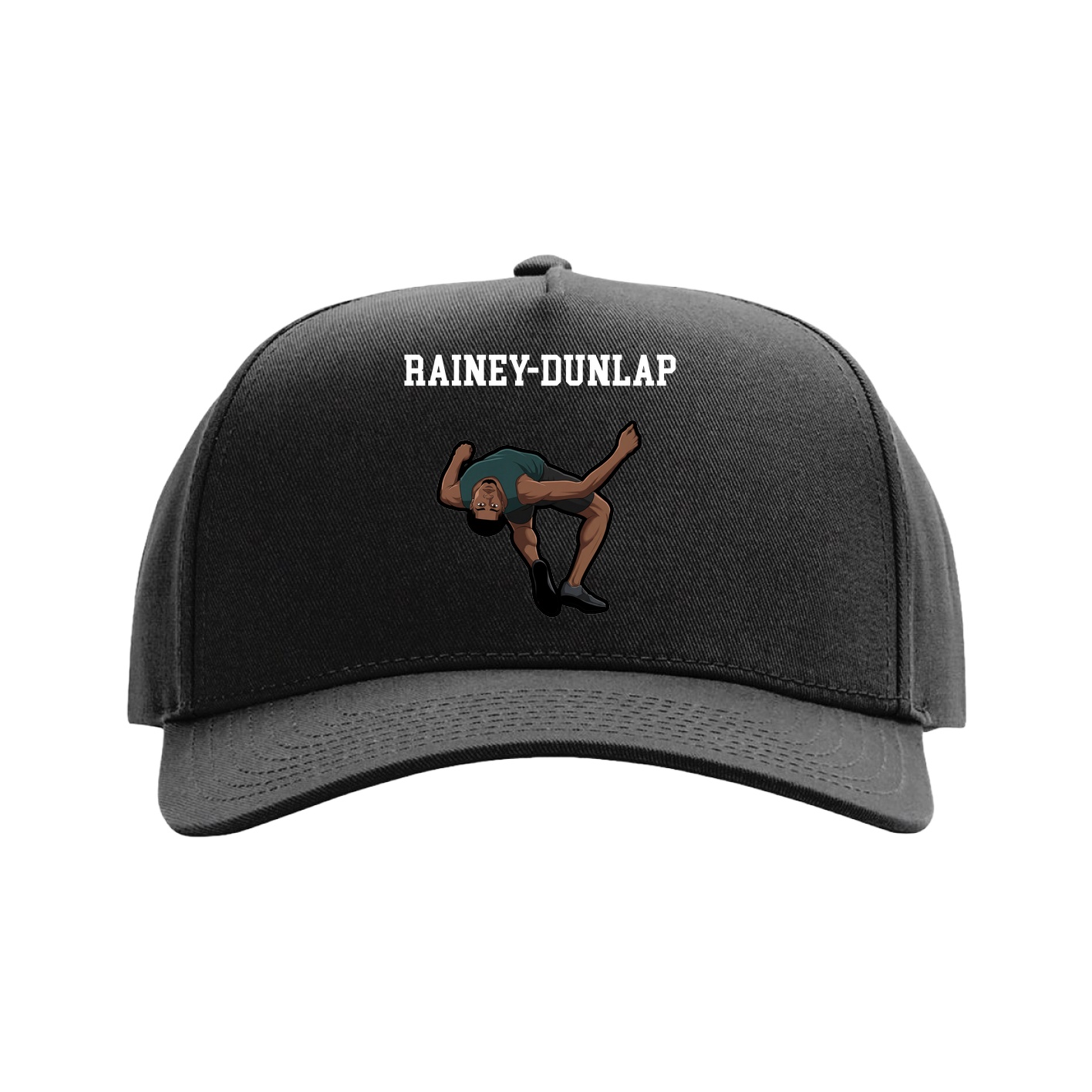 Full Fabric Five-Panel Champ Cap — Shirsey in Black