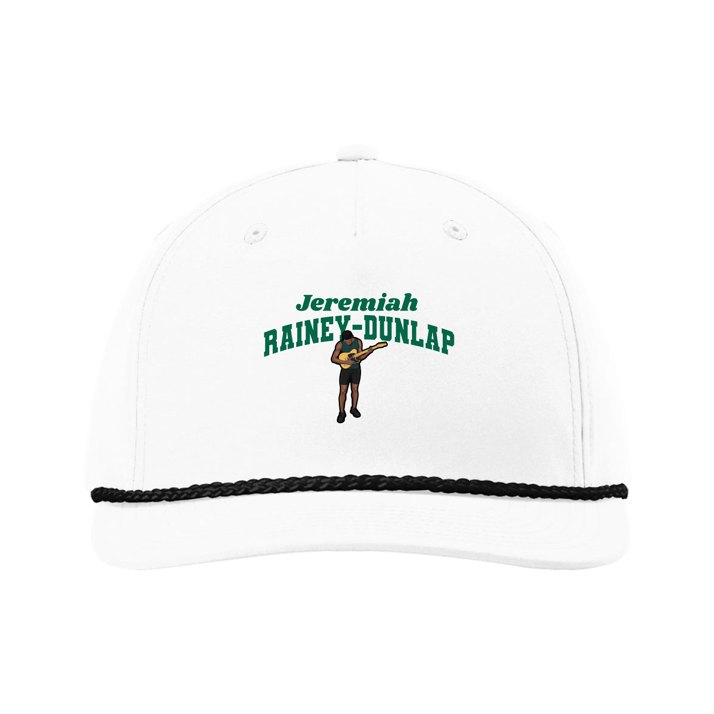 Five-Panel Classic Rope Cap — Signature Arch in White