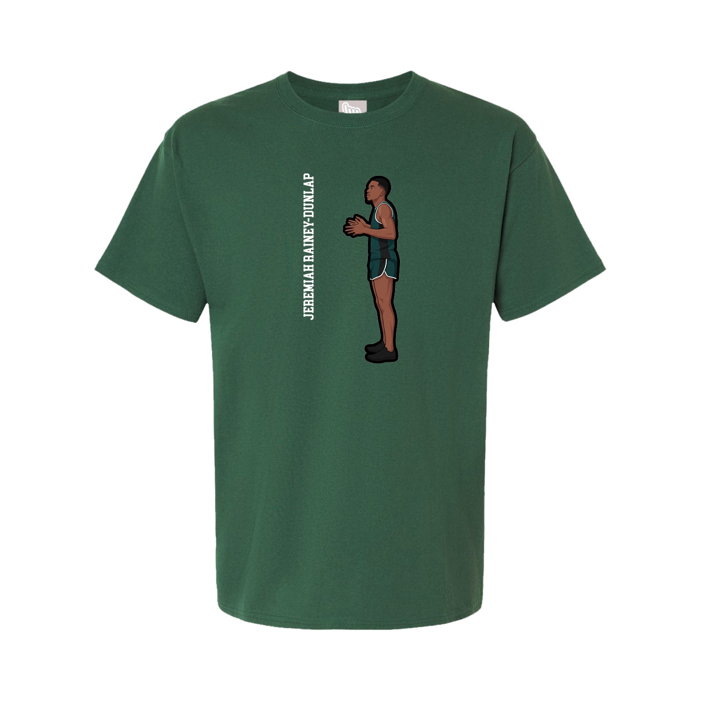 Youth Tee — Name Vertical in Green
