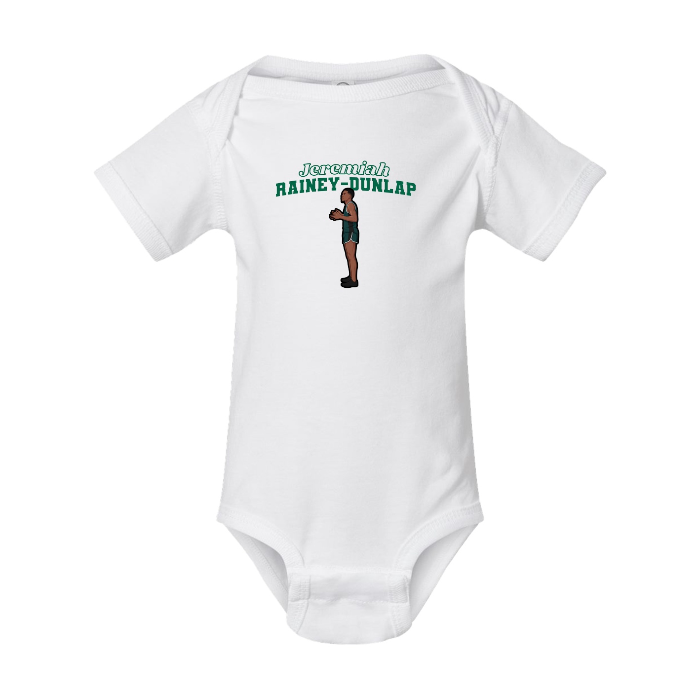 Baby Onesie — Name Arch in White