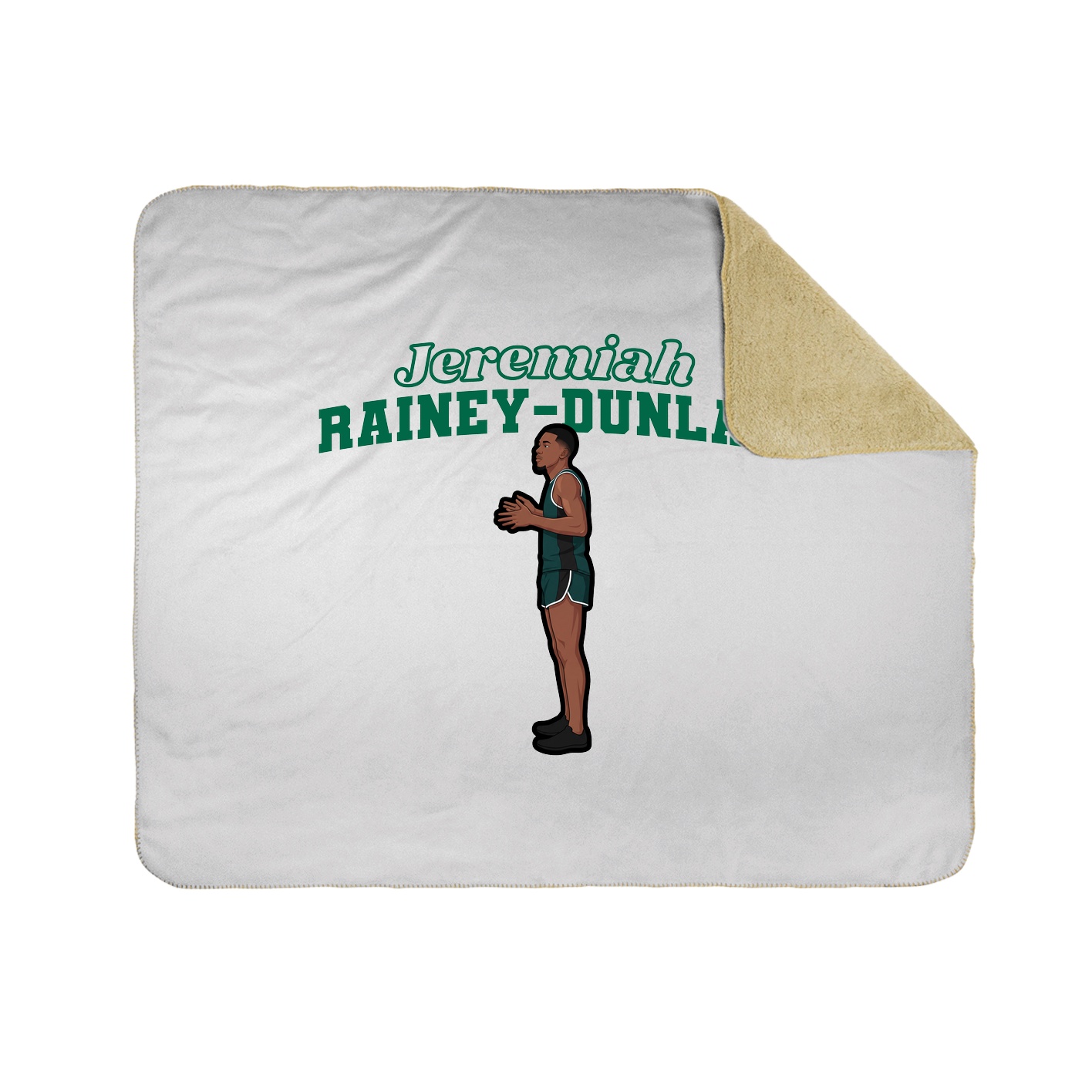 Throw Blanket — Name Arch in White