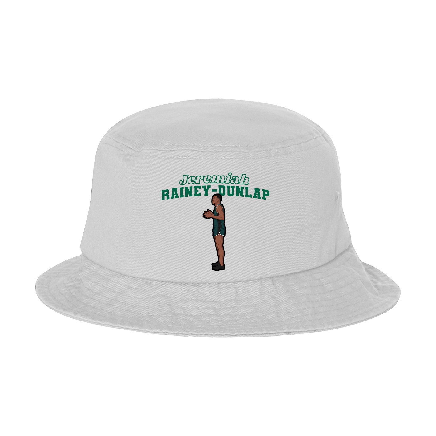 Bucket Cap — Name Arch in White
