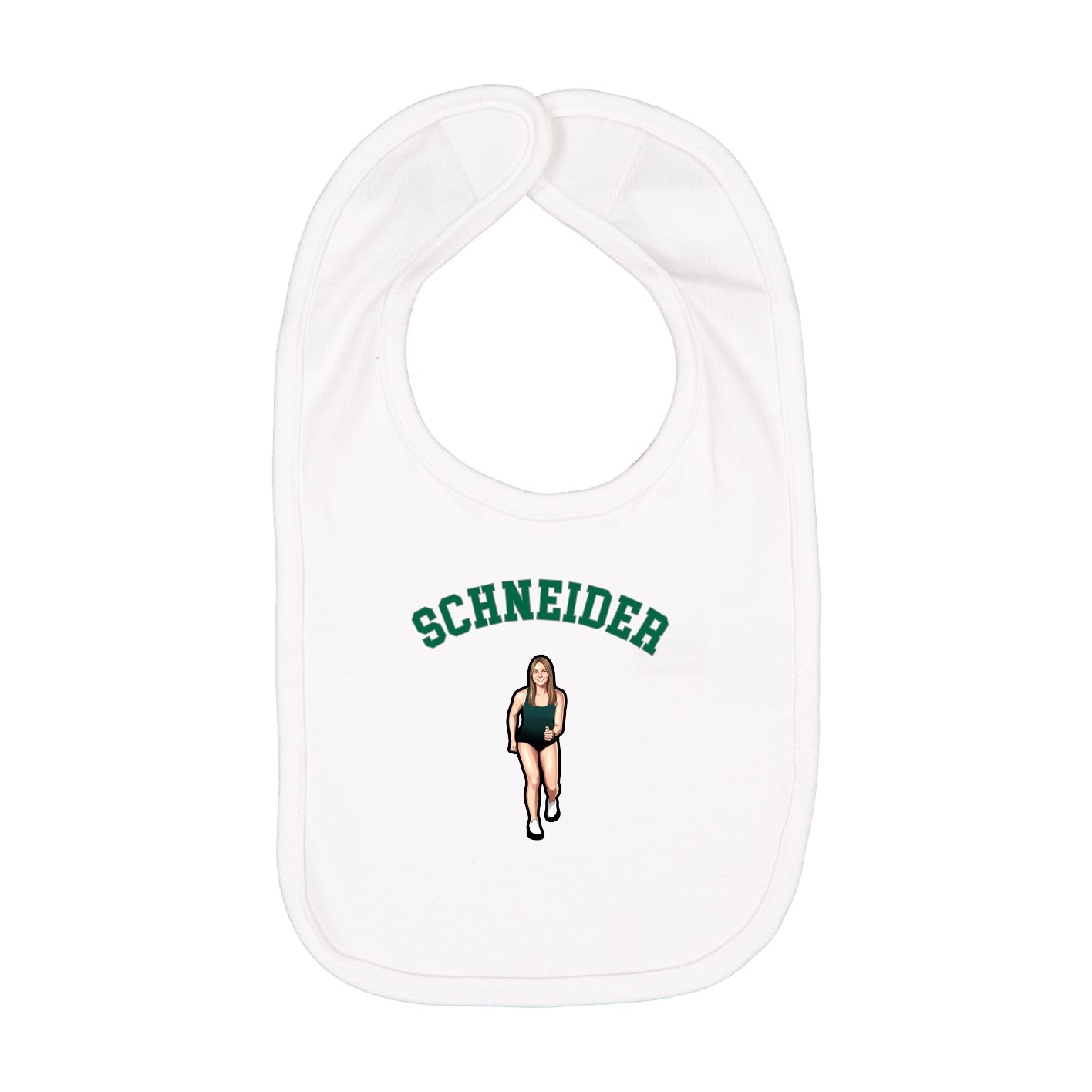 Infant Bib — Shirsey Arch in White
