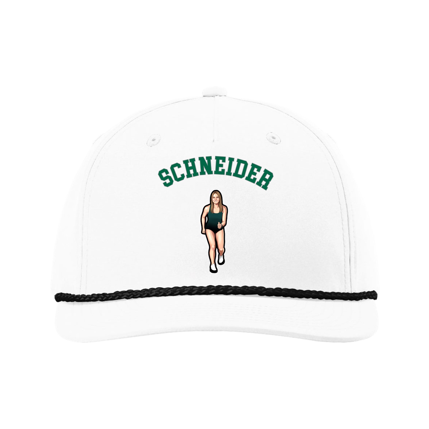 Five-Panel Classic Rope Cap — Shirsey Arch in White