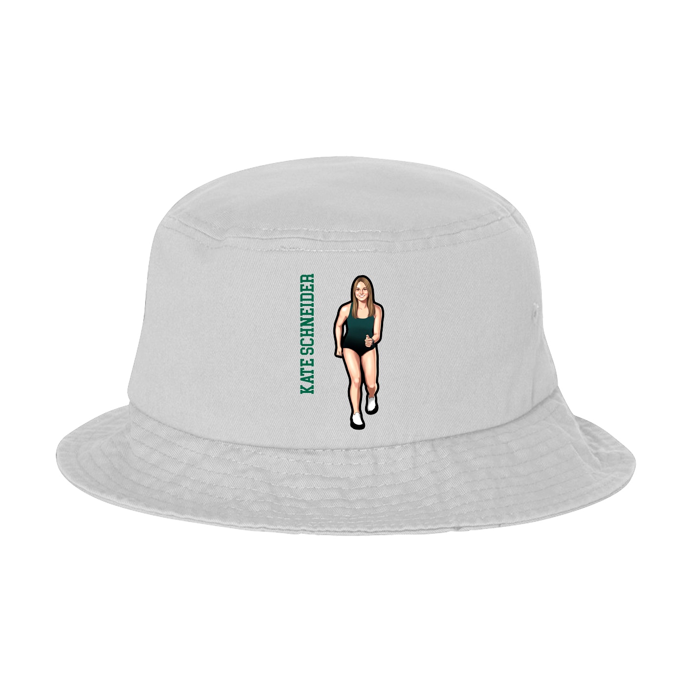 Bucket Cap — Name Vertical in White