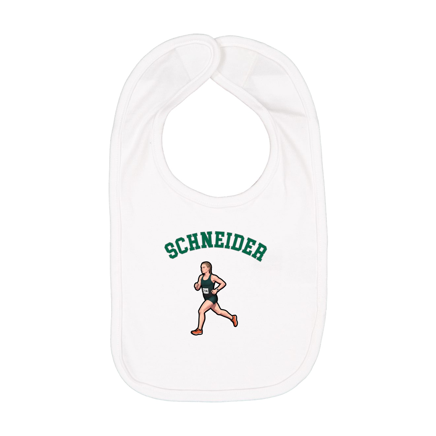 Infant Bib — Shirsey Arch in White