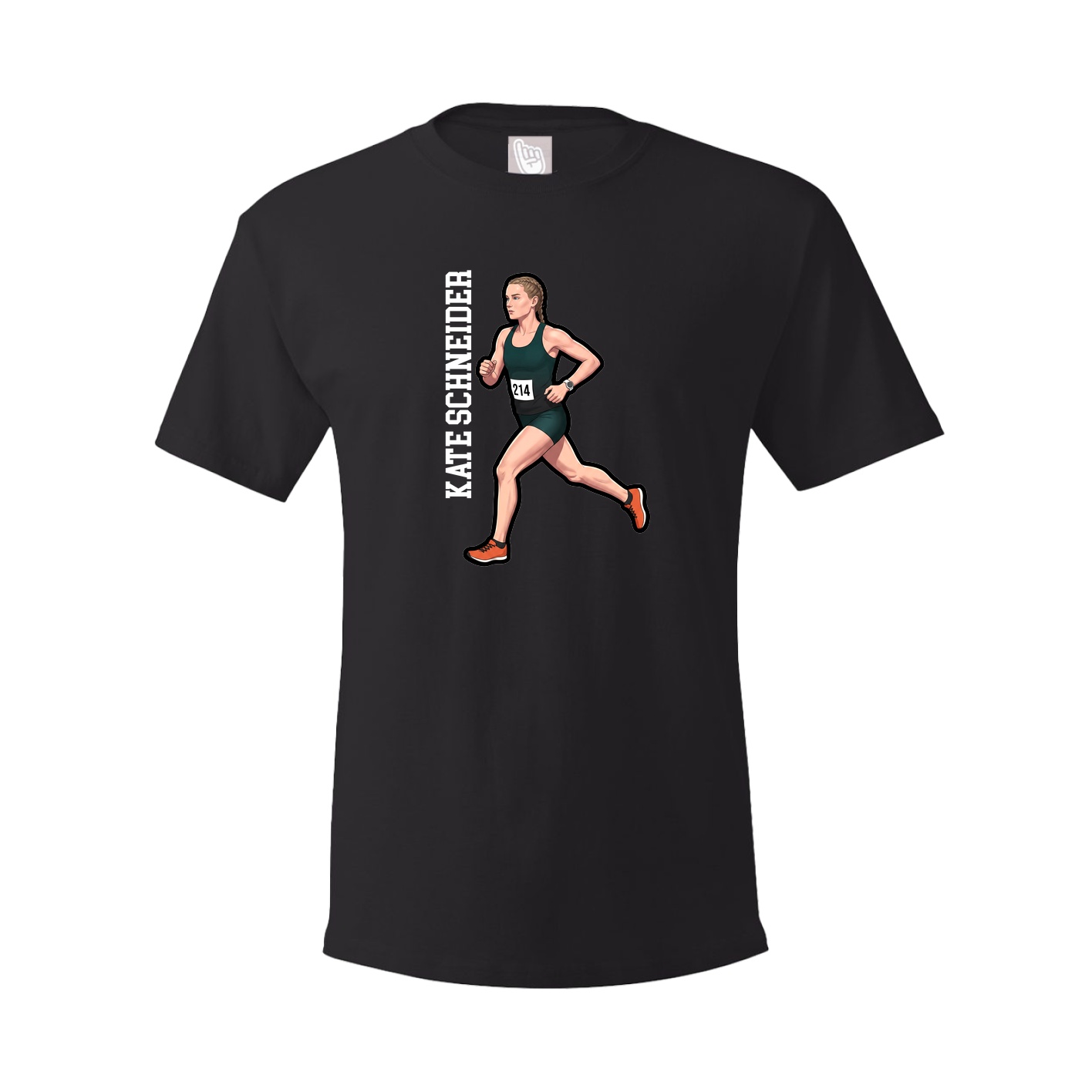 Tee — Name Vertical in Black