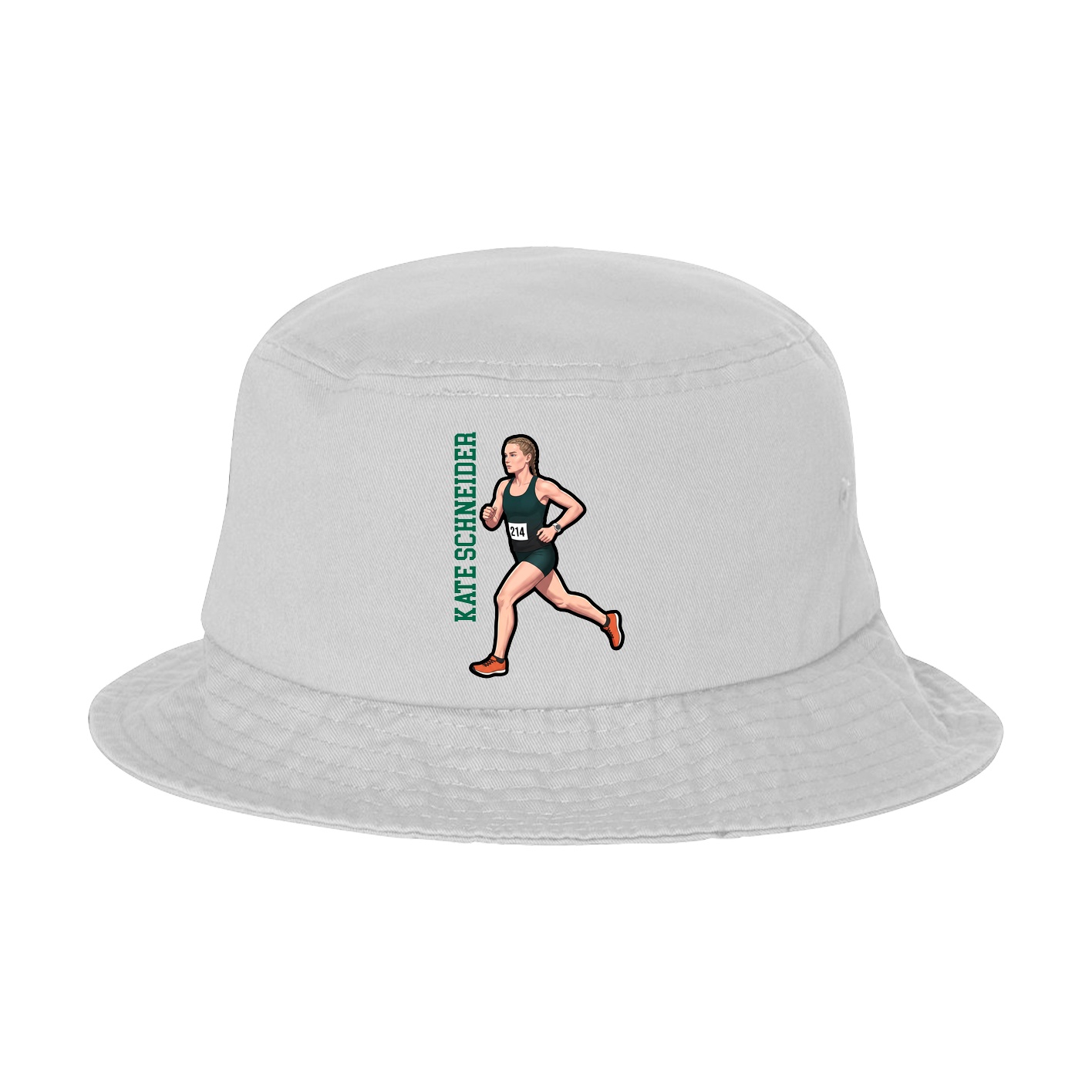 Bucket Cap — Name Vertical in White