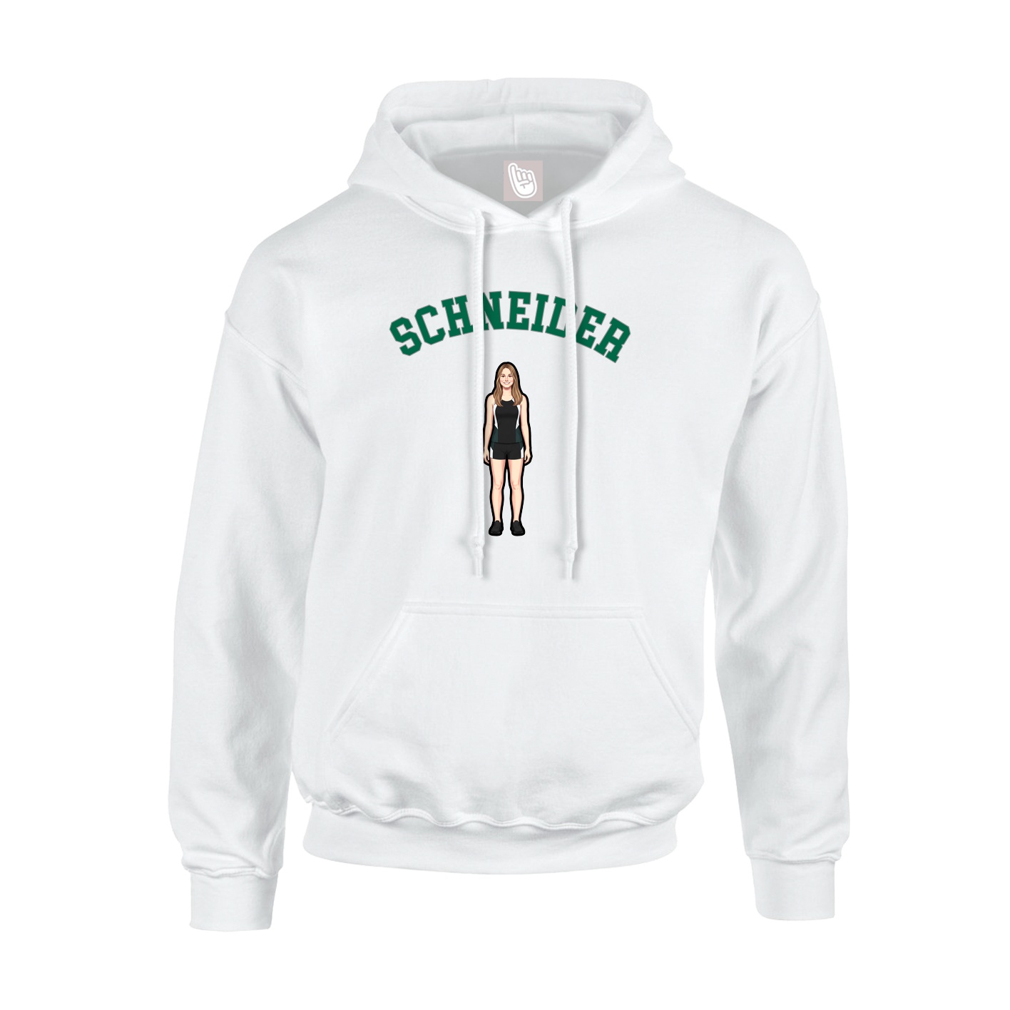 Youth Hoodie — Shirsey Arch in White