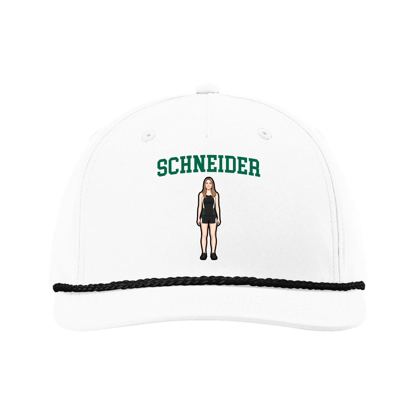 Five-Panel Classic Rope Cap — Shirsey in White