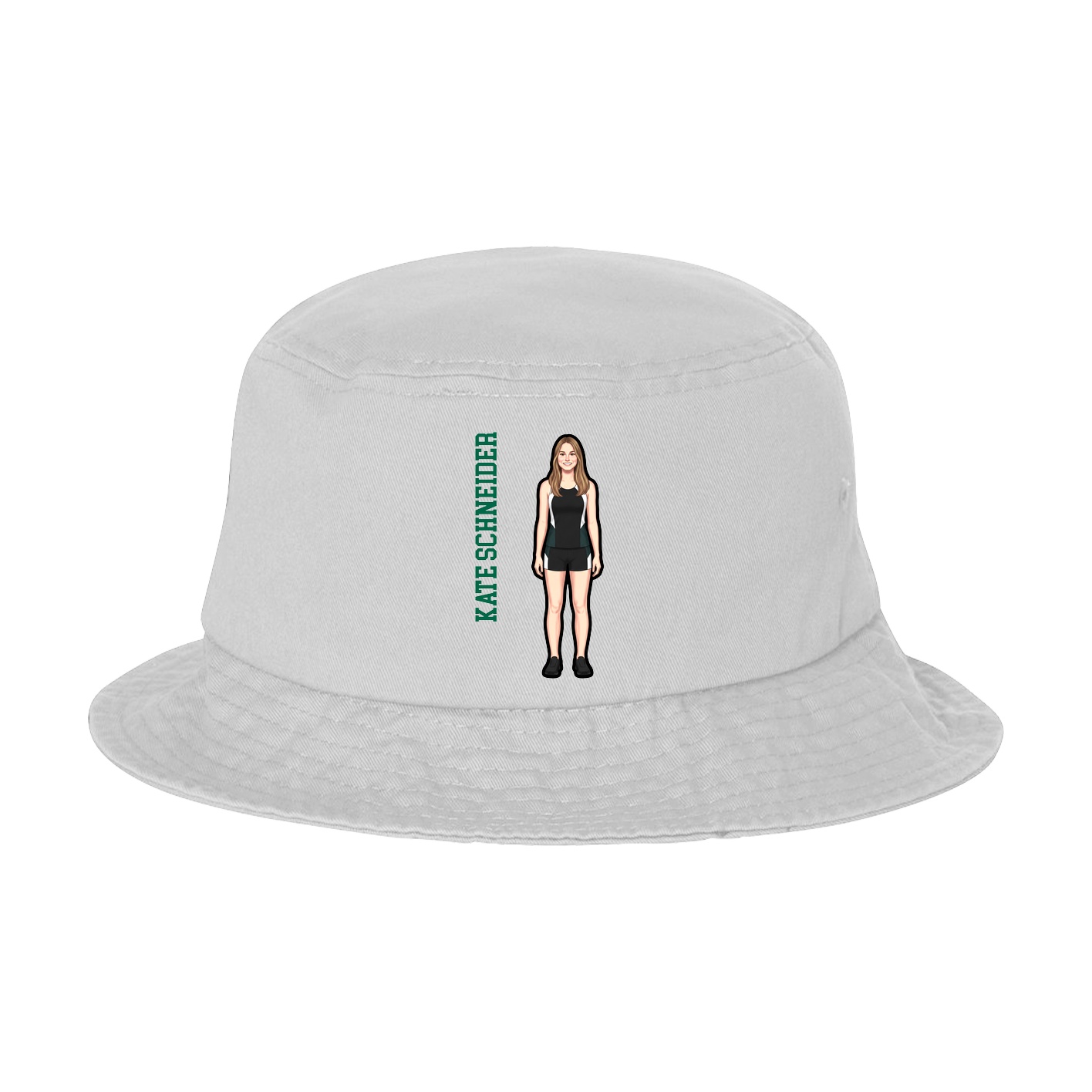 Bucket Cap — Name Vertical in White