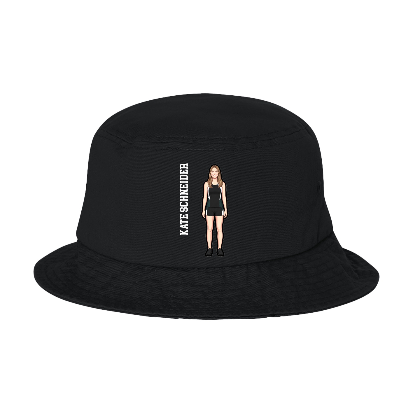 Bucket Cap — Name Vertical in Black