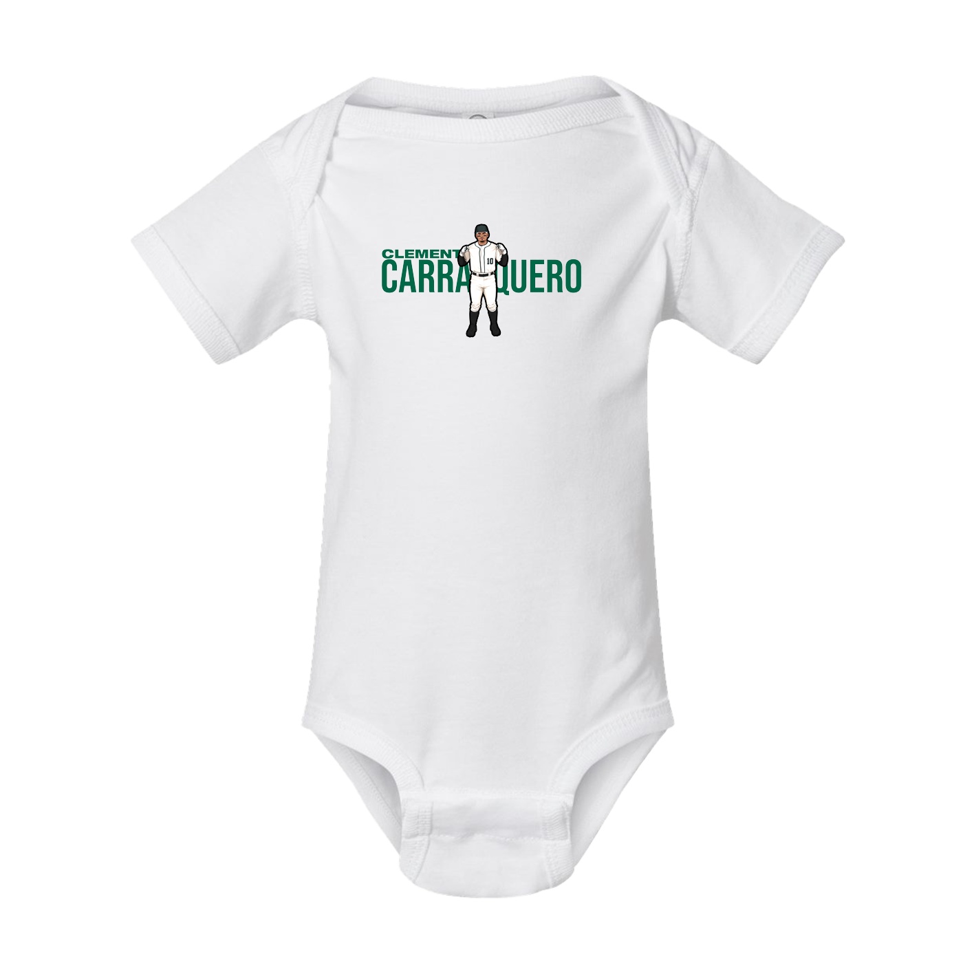 Baby Onesie — Player Name in White
