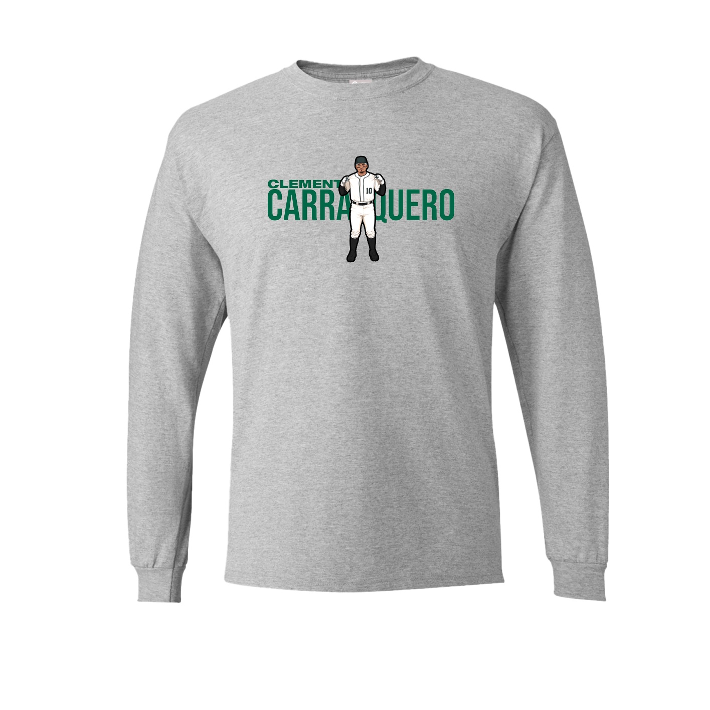 Long Sleeve Tee — Player Name in Grey