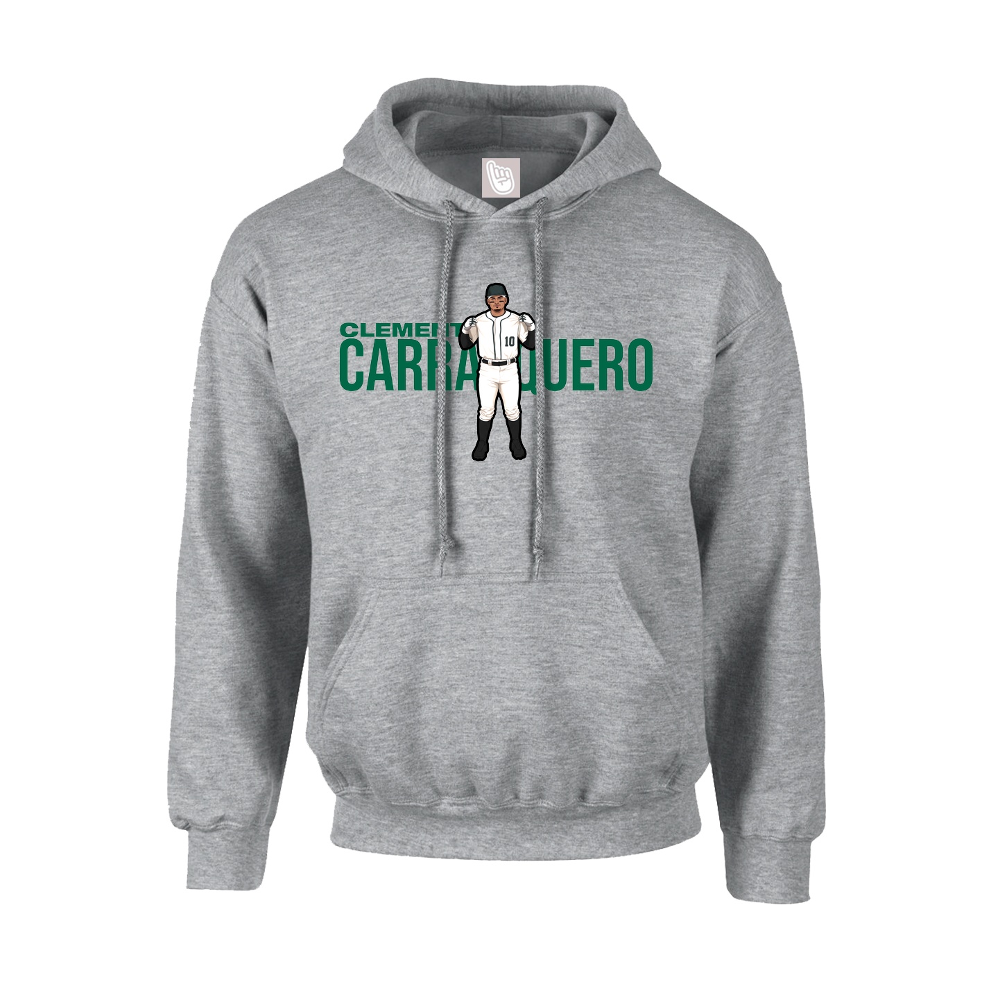 Hoodie — Player Name in Grey