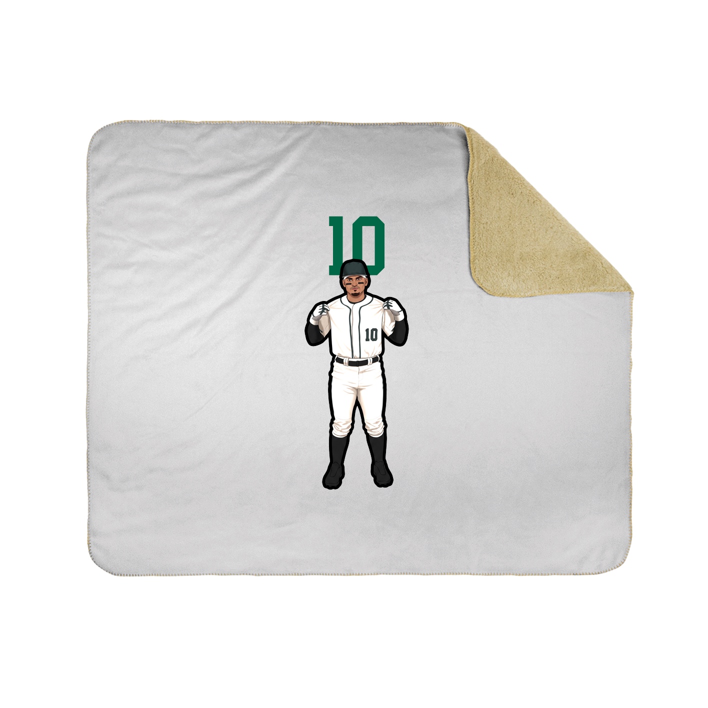 Throw Blanket — Number Top in White
