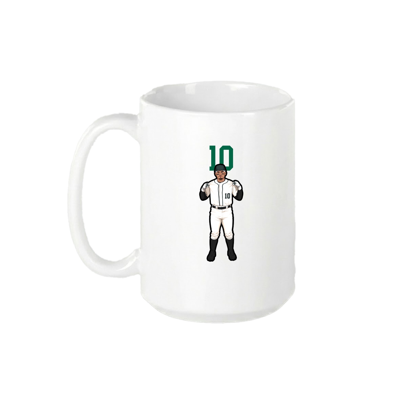 15oz Coffee Mug — Number Top in White