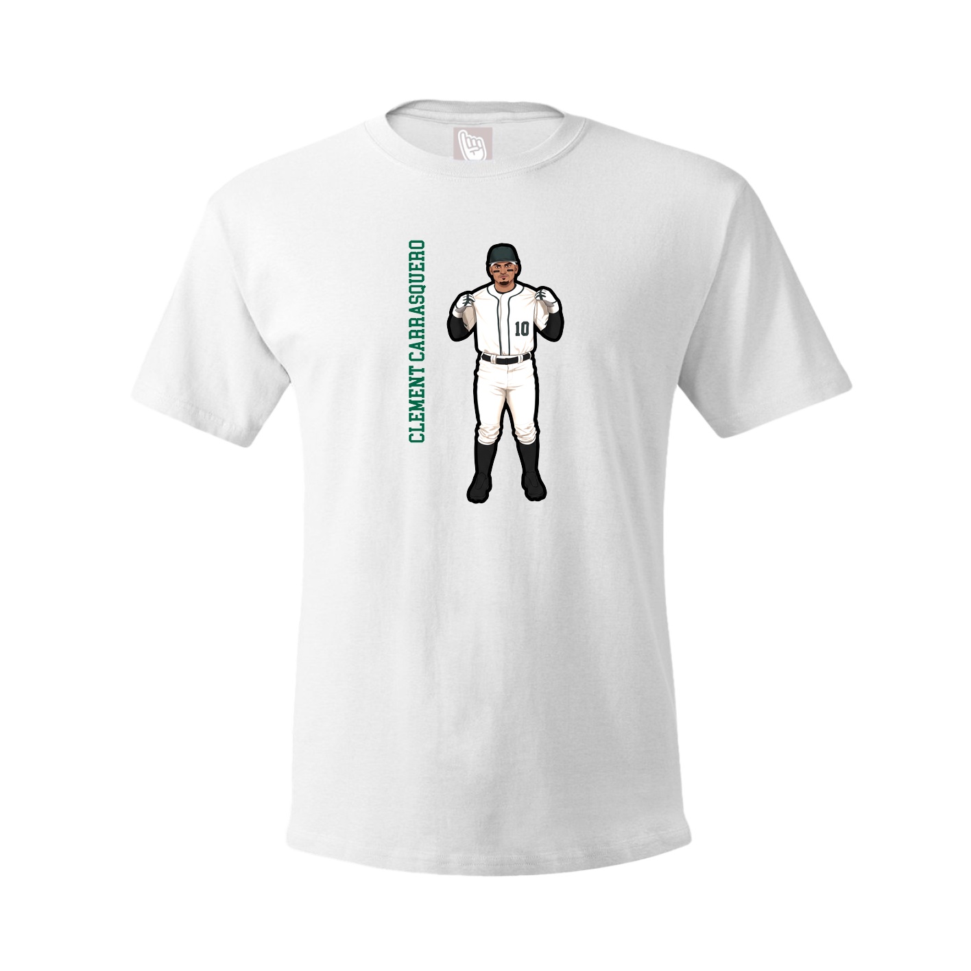 Youth Tee — Name Vertical in White